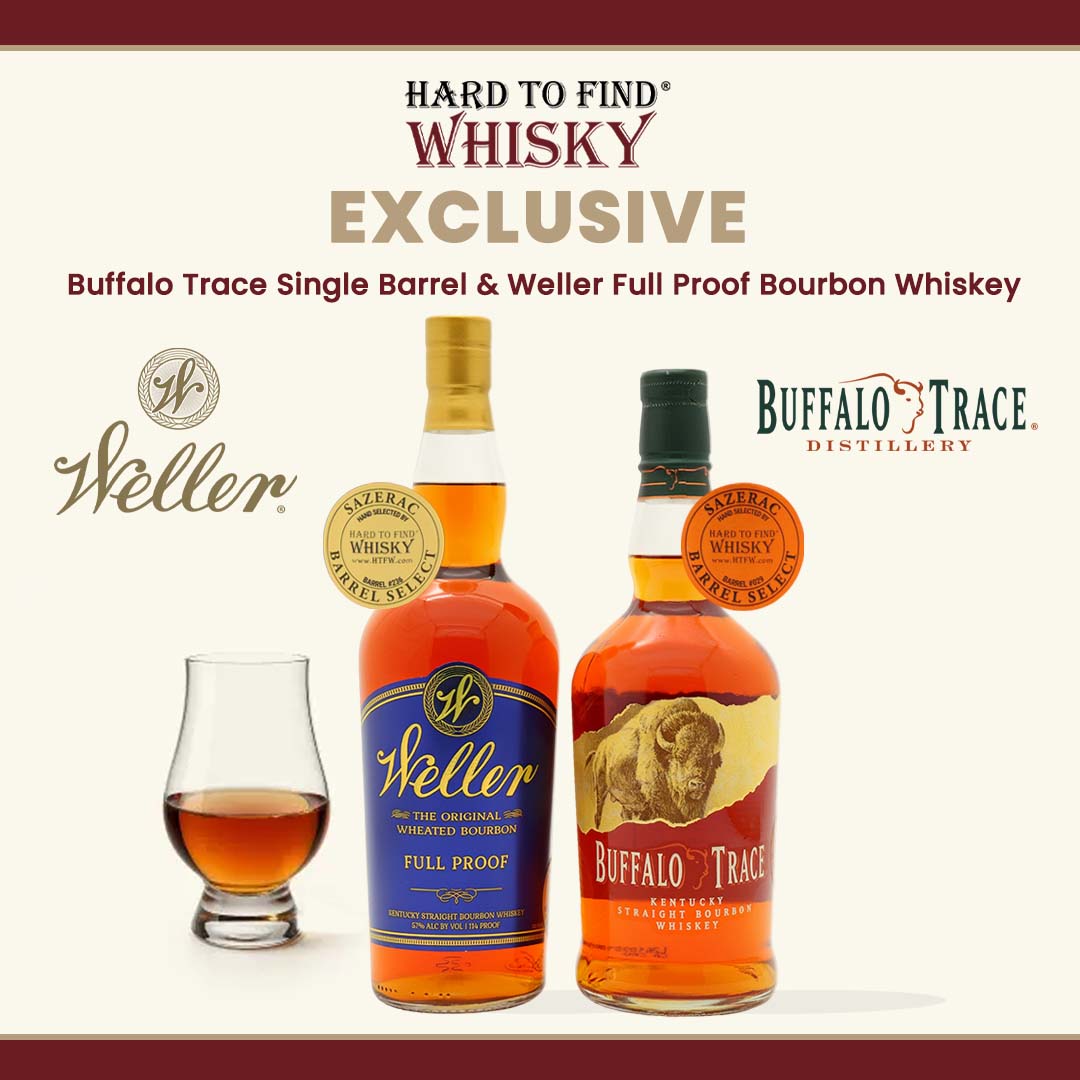 Buffalo Trace Single Barrel & Weller Full Proof Bourbon Whiskey (HTFW Exclusive) Bundle