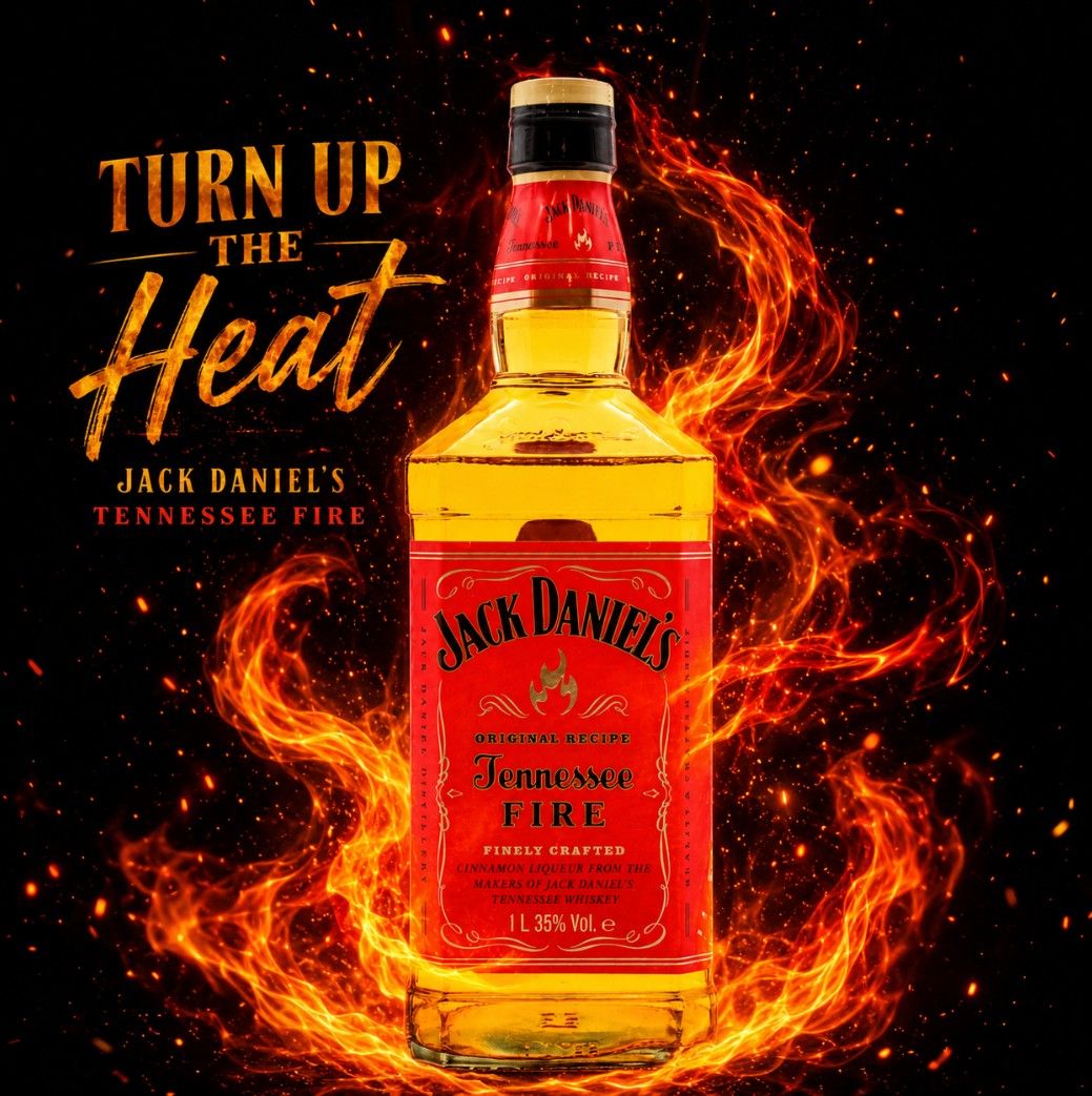 Jack Daniel’s Tennessee Fire Old Black Text Bottling
