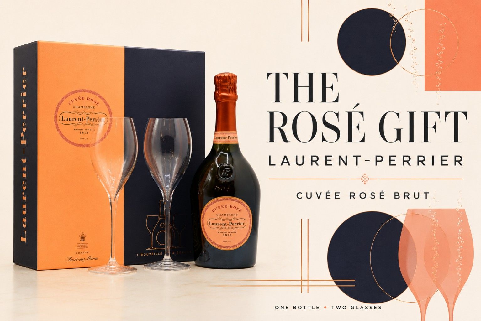 Laurent-Perrier Cuvée Rosé Brut Champagne Glass Pack