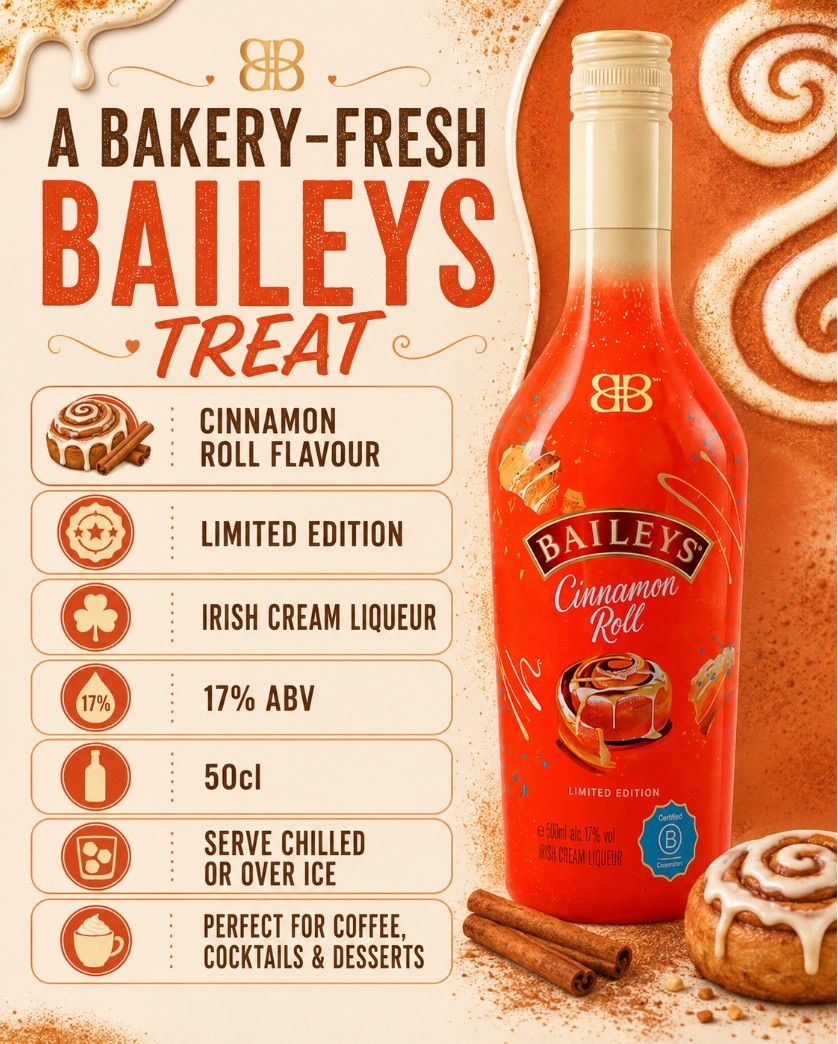 Baileys Cinnamon Roll Cream Liqueur