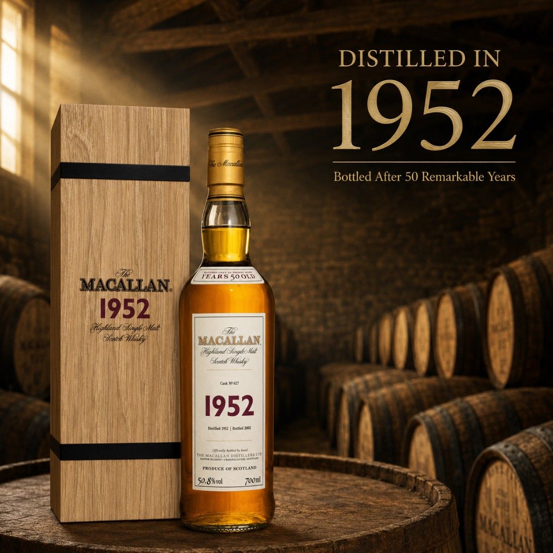 Macallan Fine & Rare 1952 50 Year Old