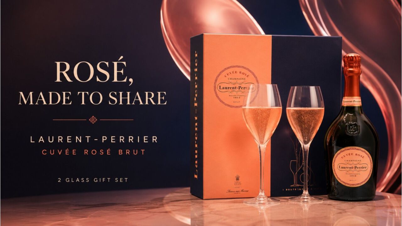 Laurent-Perrier Cuvée Rosé Brut Champagne Glass Pack