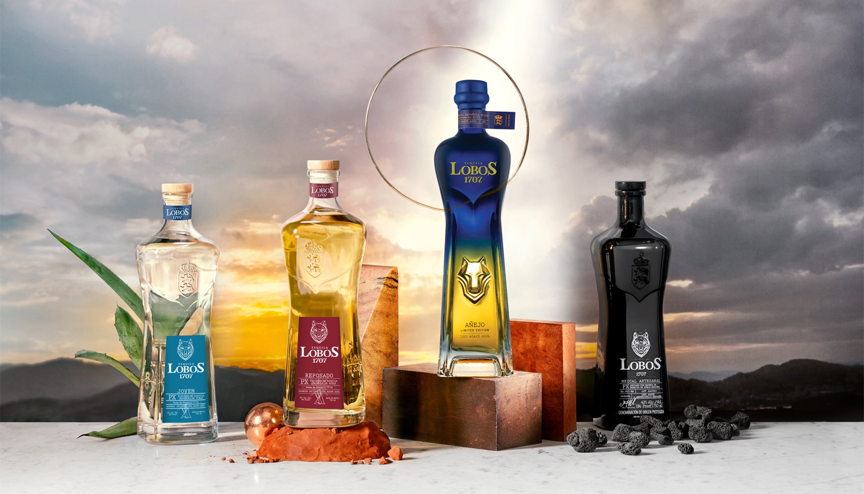 Lobos 1707 レポサドテキーラ 40% レブロン LeBron James Lobos 1707 Añejo Limited Edition Tequila — Rare Tequilas