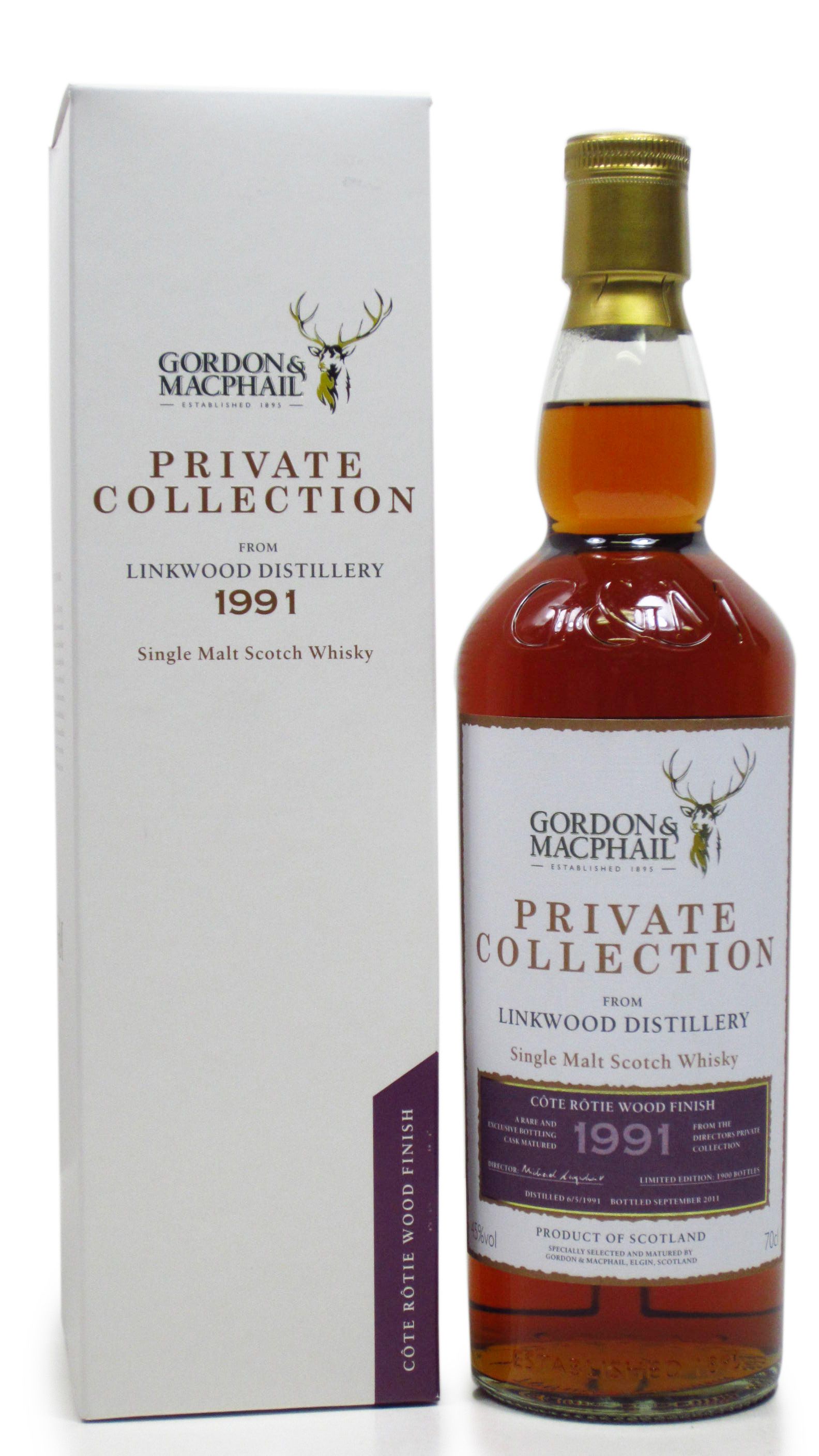 Linkwood Gordon & MacPhail Private Collection Cote Rotie Whisky