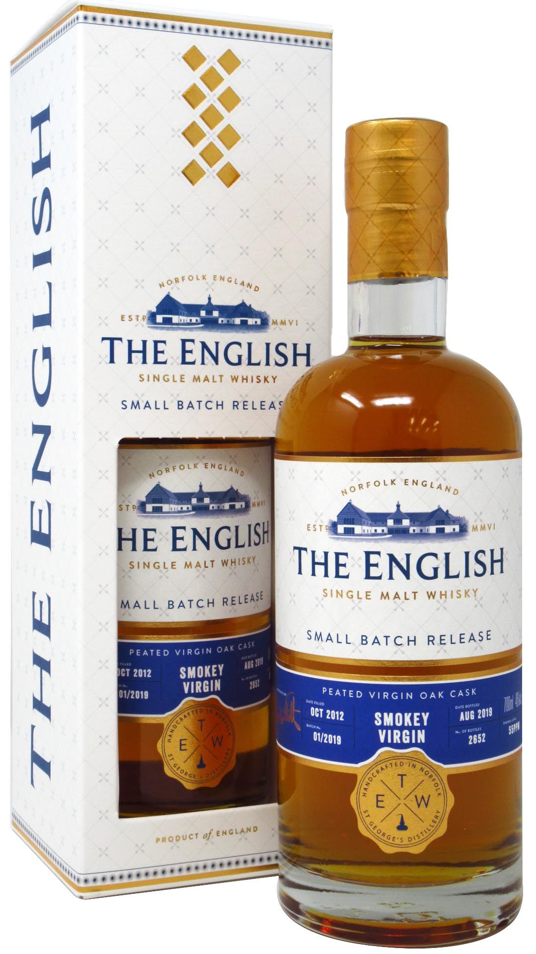 The English Peated Virgin Oak Batch #1 Single Malt Whisky