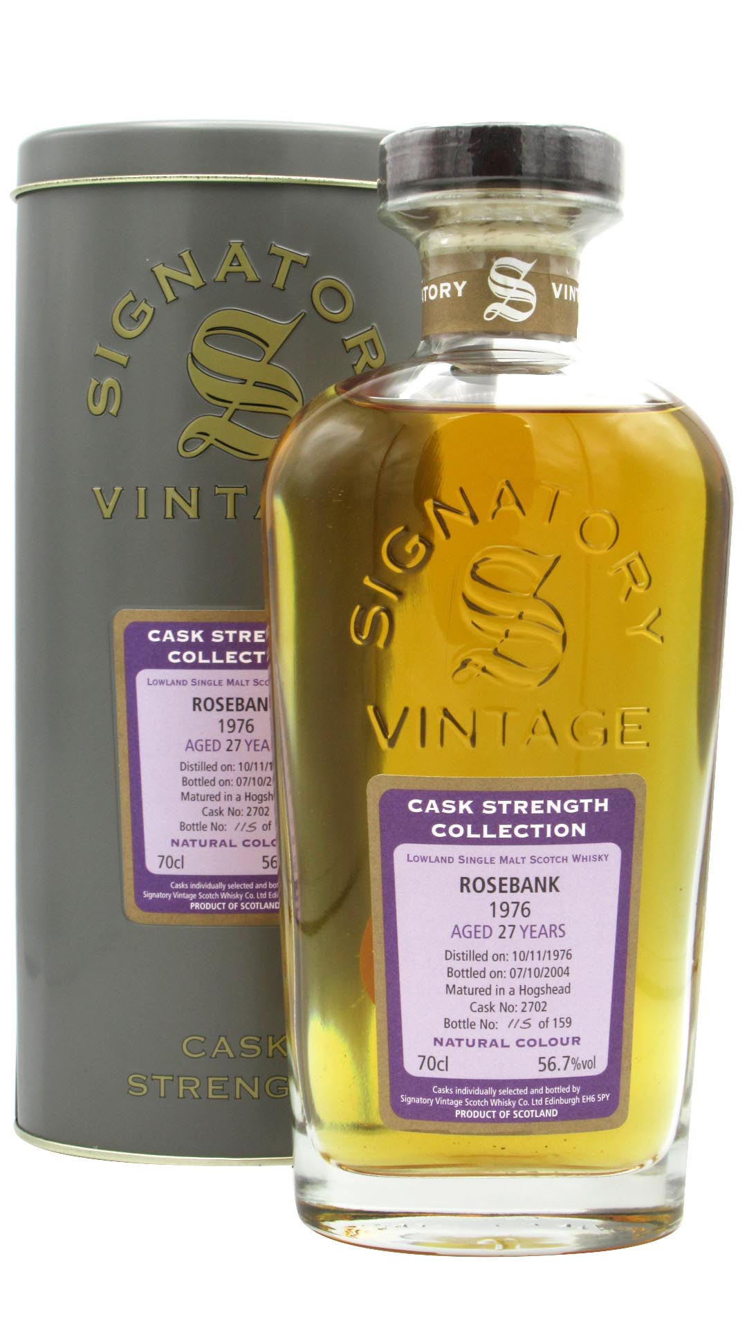 Rosebank (silent) Signatory Vintage Cask Strength Collection Single Cask #2702 Whisky