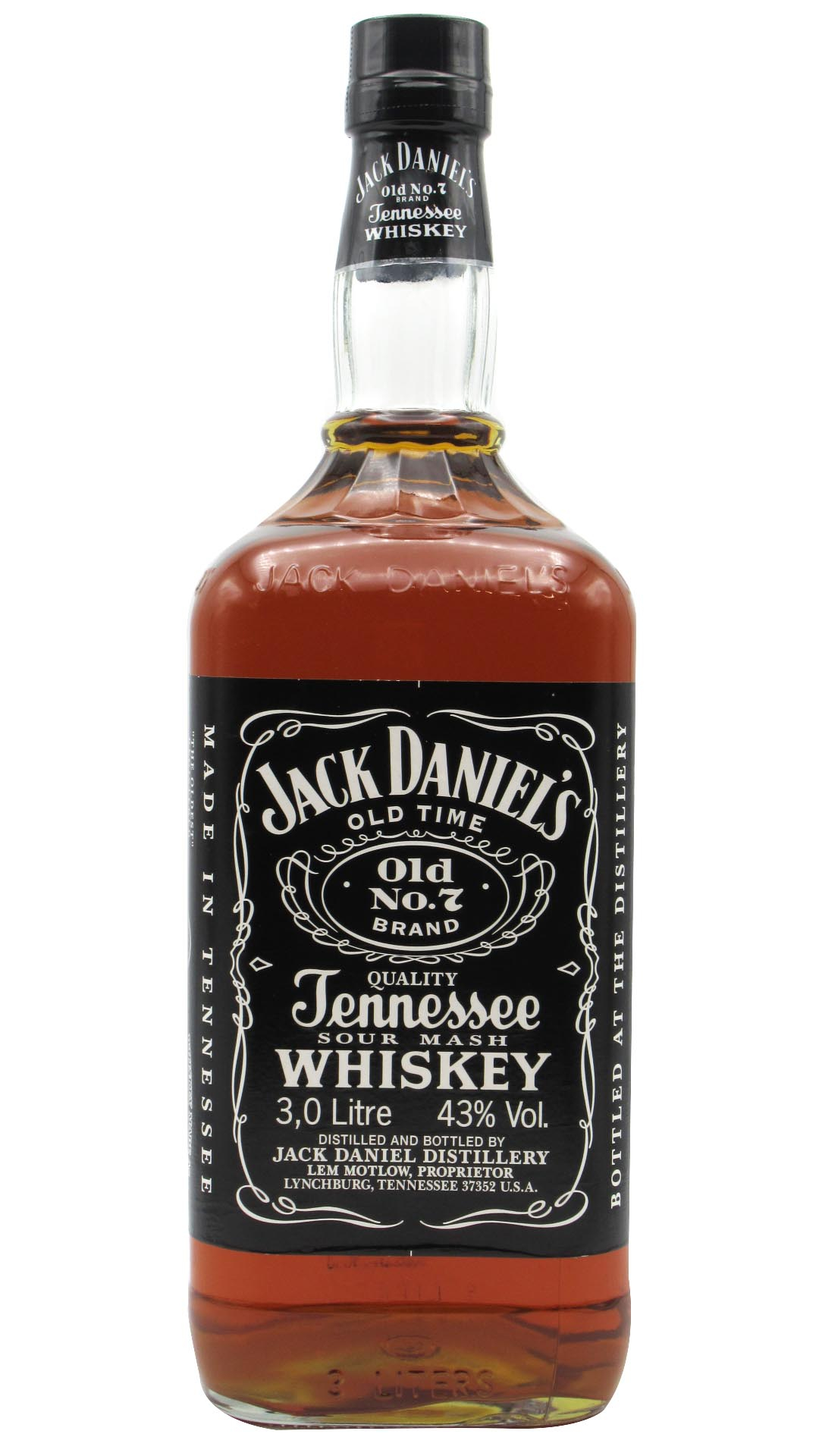 Jack Daniels Old No. 7 (3 Litre Rounded old style bottle) Whiskey