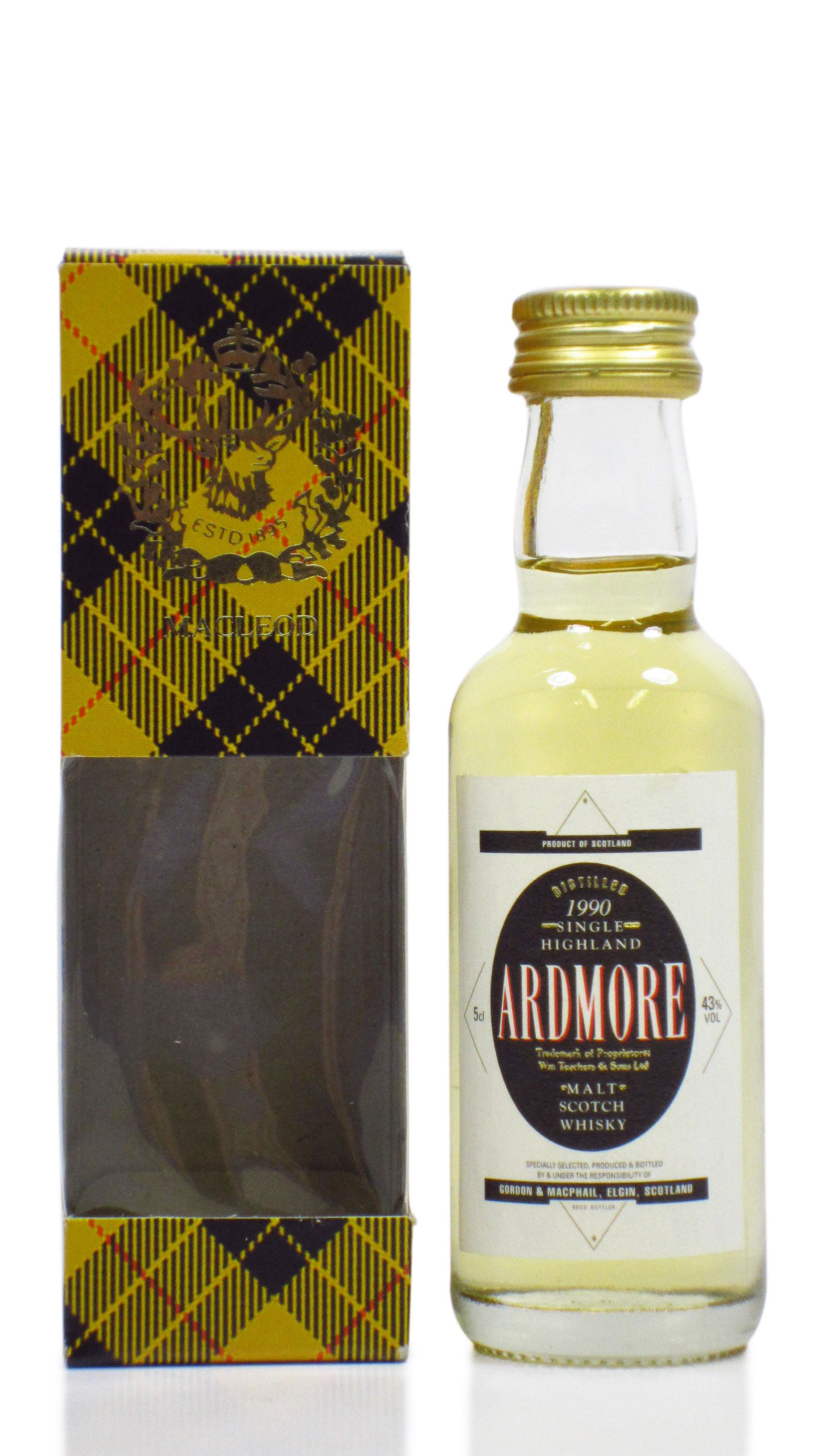 Ardmore Gordon & MacPhail Single Malt Scotch Whisky Miniature