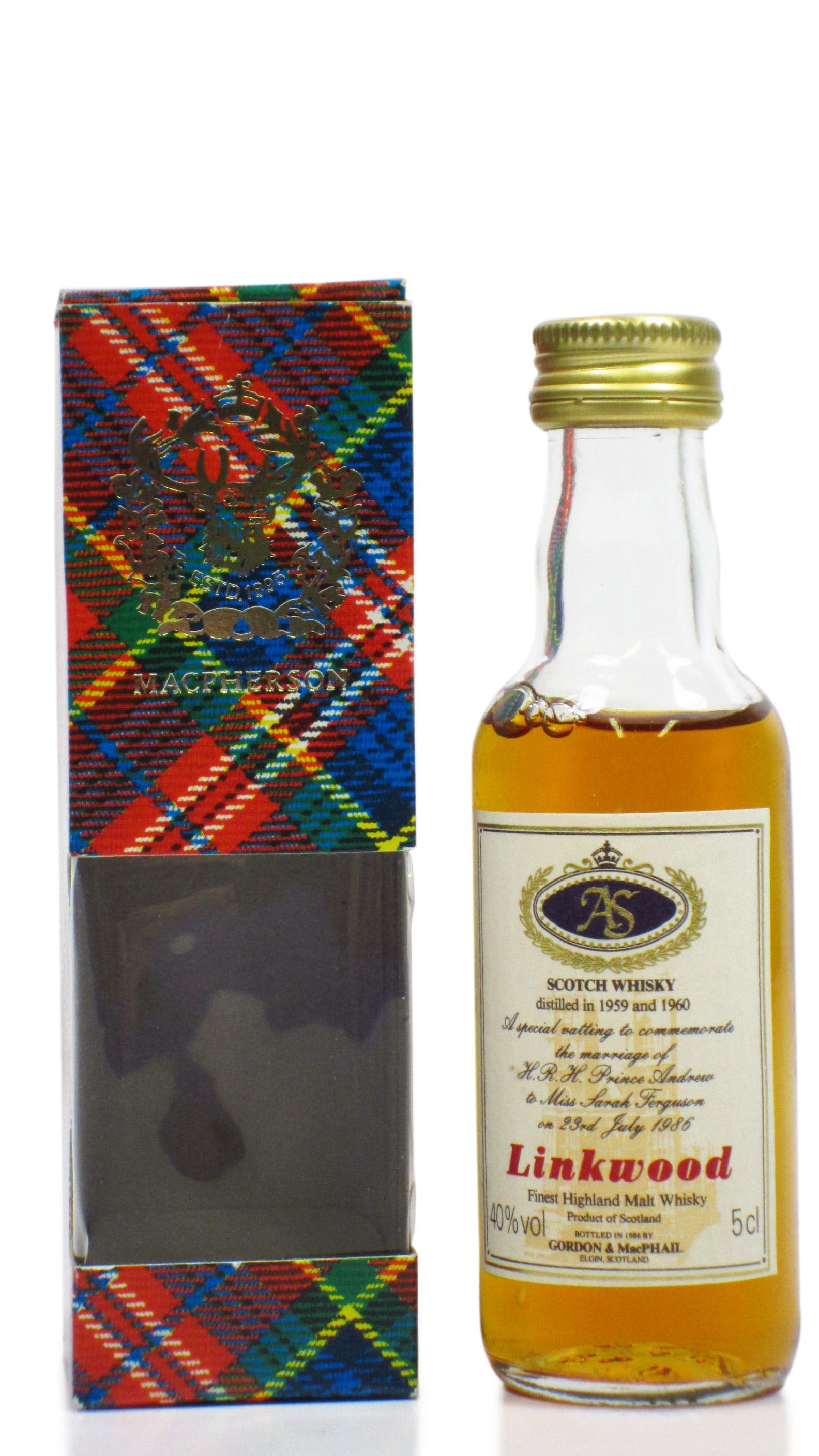 Linkwood HRH Prince Andrew Whisky Miniature