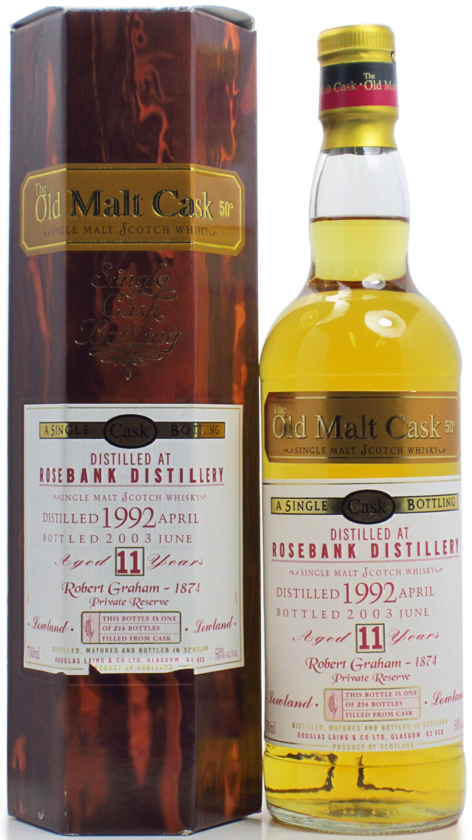 Rosebank (silent) Old Malt Cask Single Malt Scotch Whisky