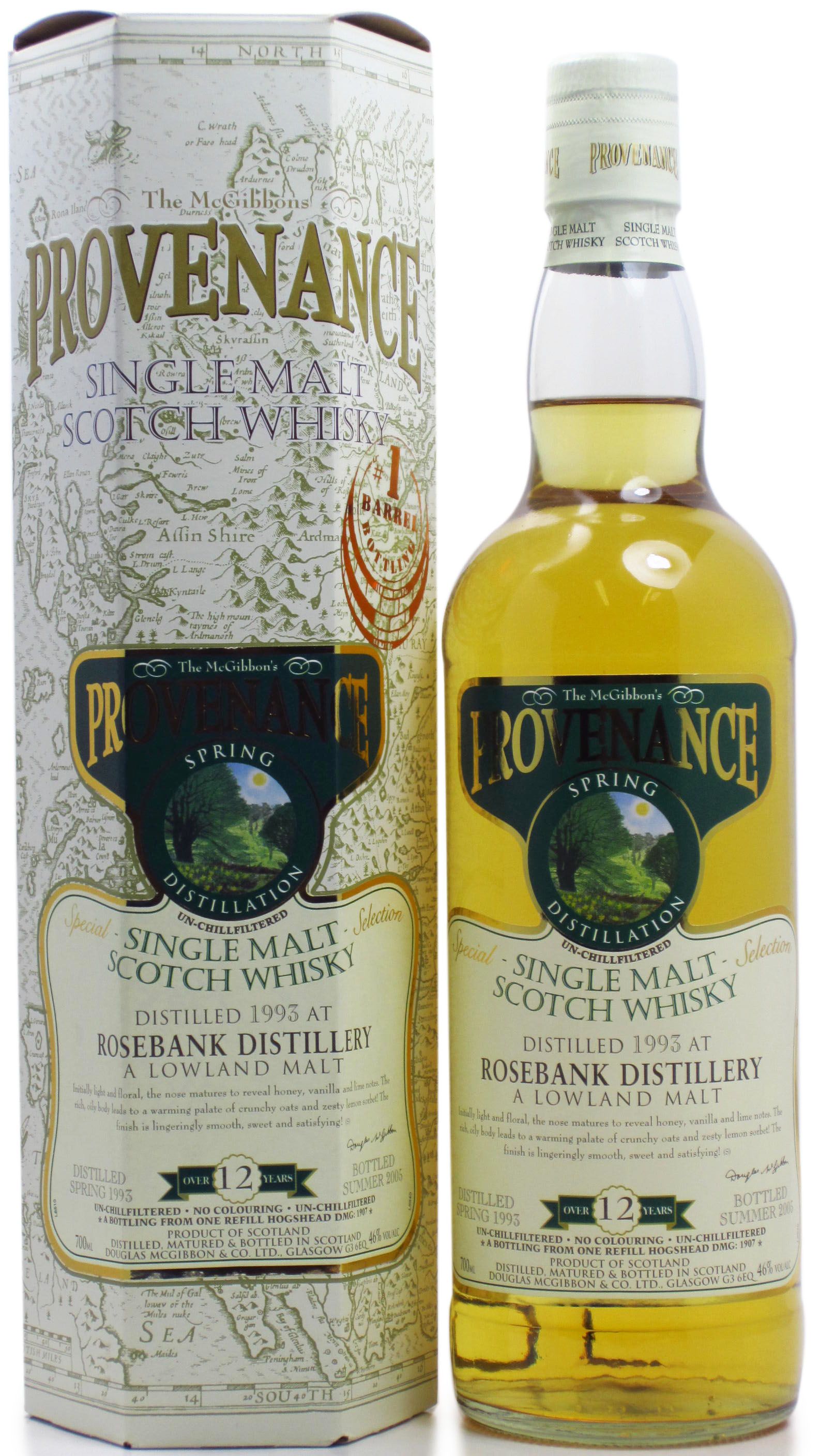 Rosebank (silent) The McGibbon's Provenance Single Malt Scotch Whisky