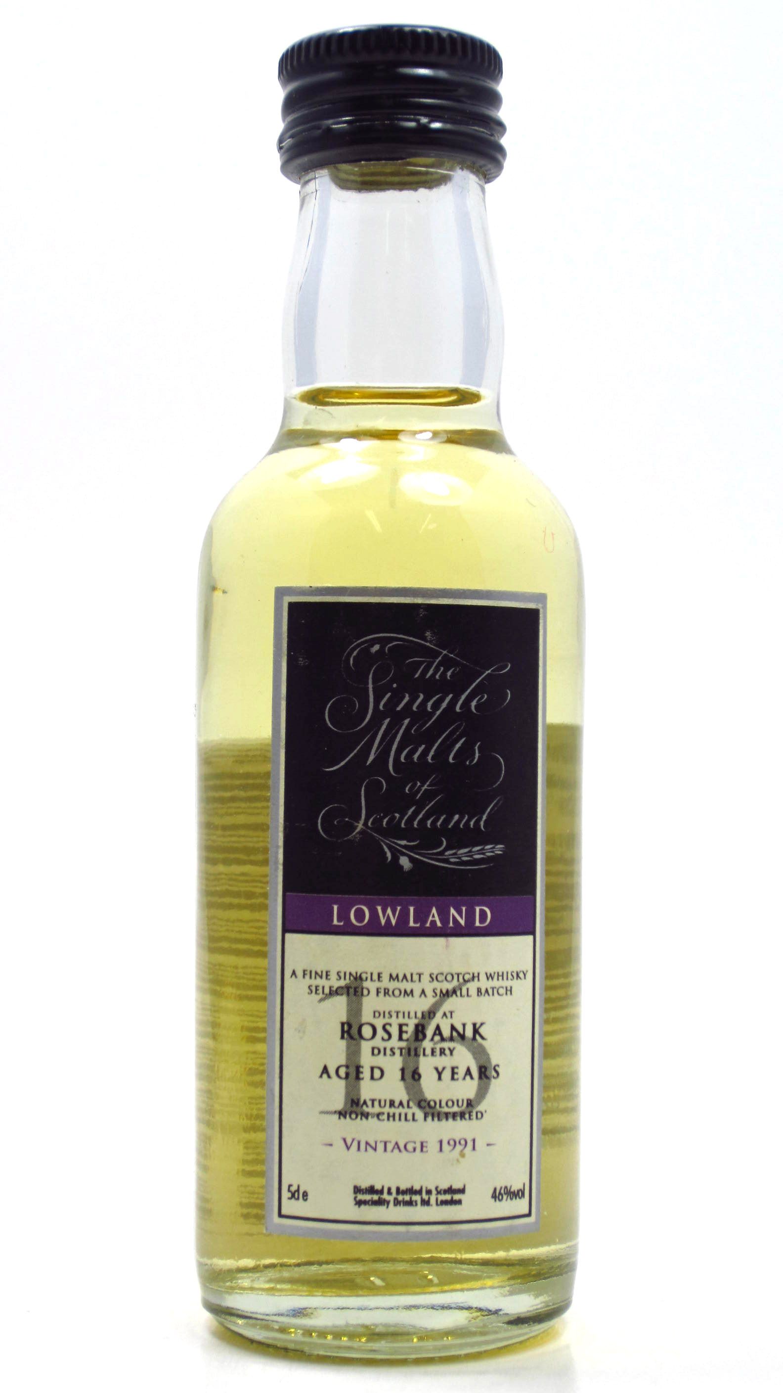 Rosebank (silent) The Single Malts of Scotland Whisky Miniature