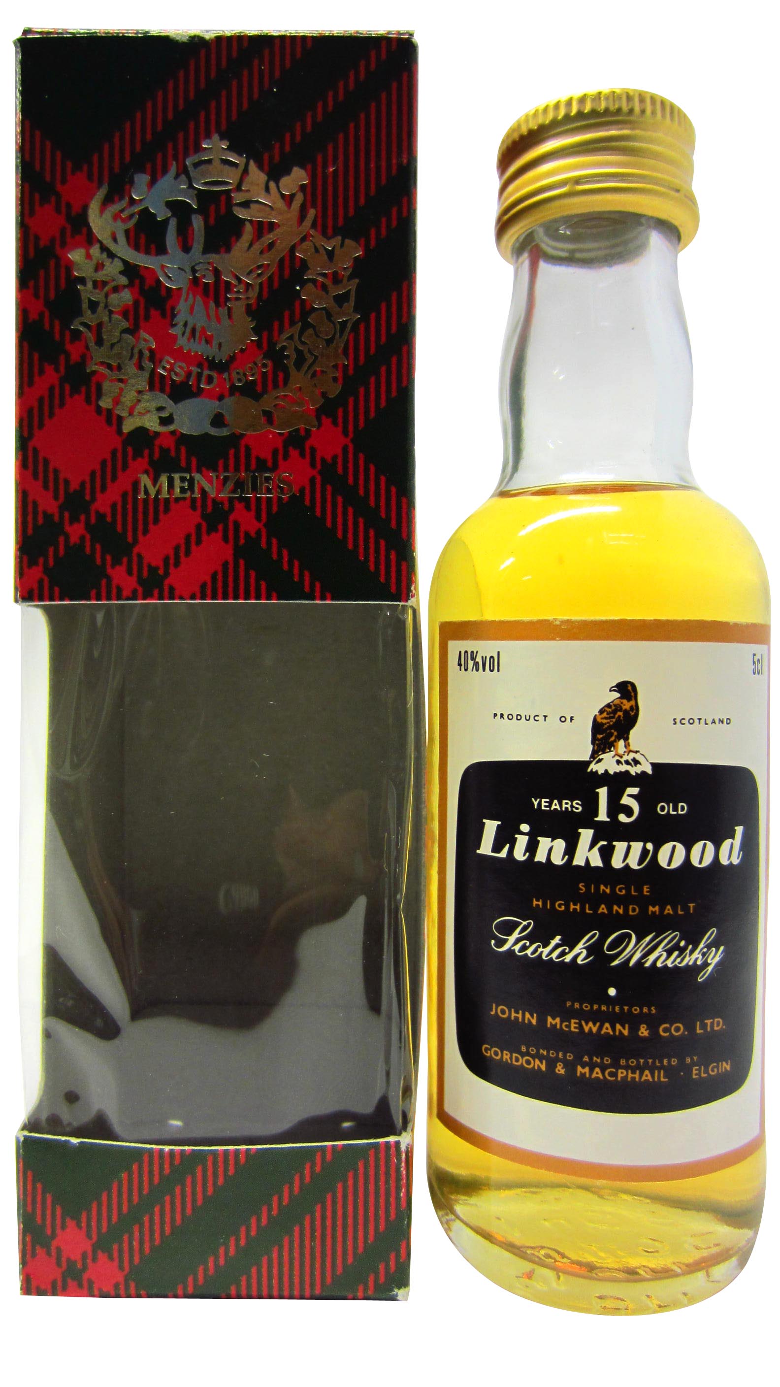 Linkwood Gordon & MacPhail Single Malt Scotch Whisky Miniature