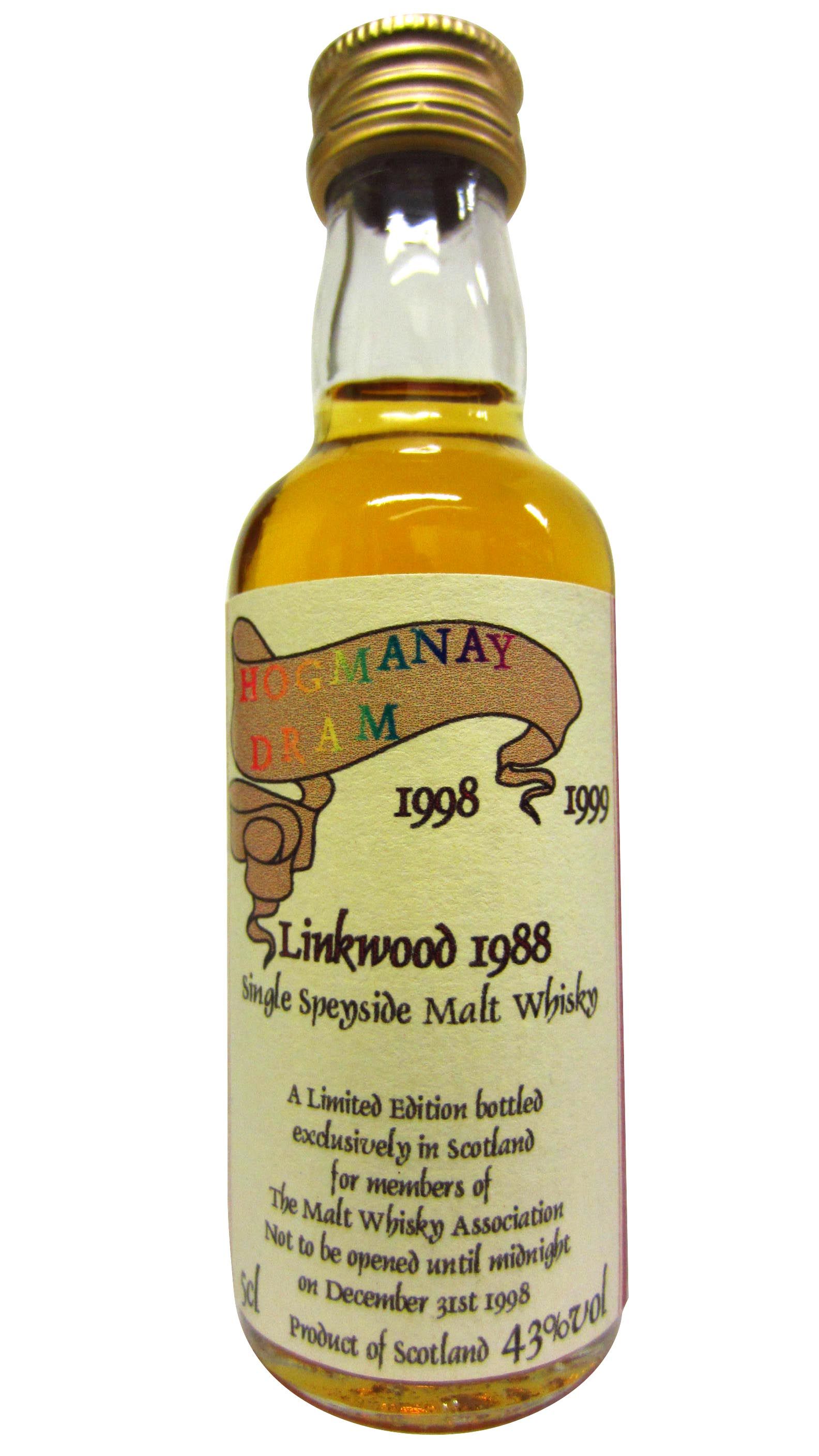 Linkwood Hogmanay Dram Whisky Miniature