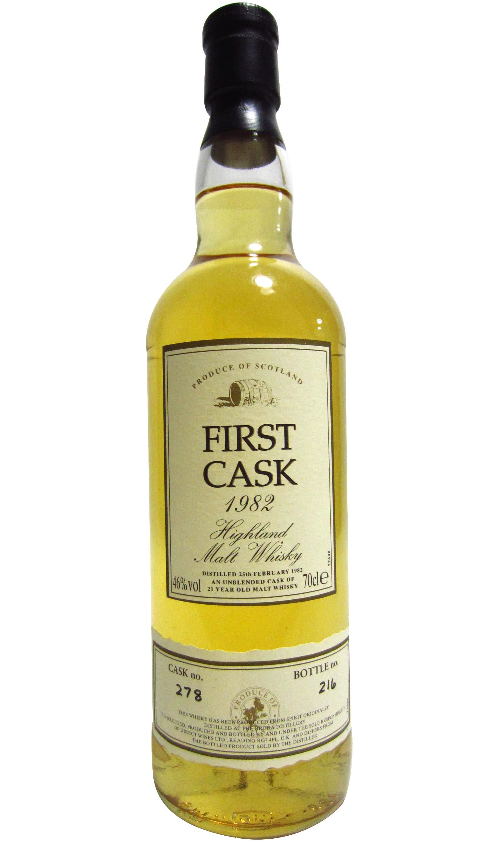 Brora (silent) First Cask Single Cask #278 Whisky