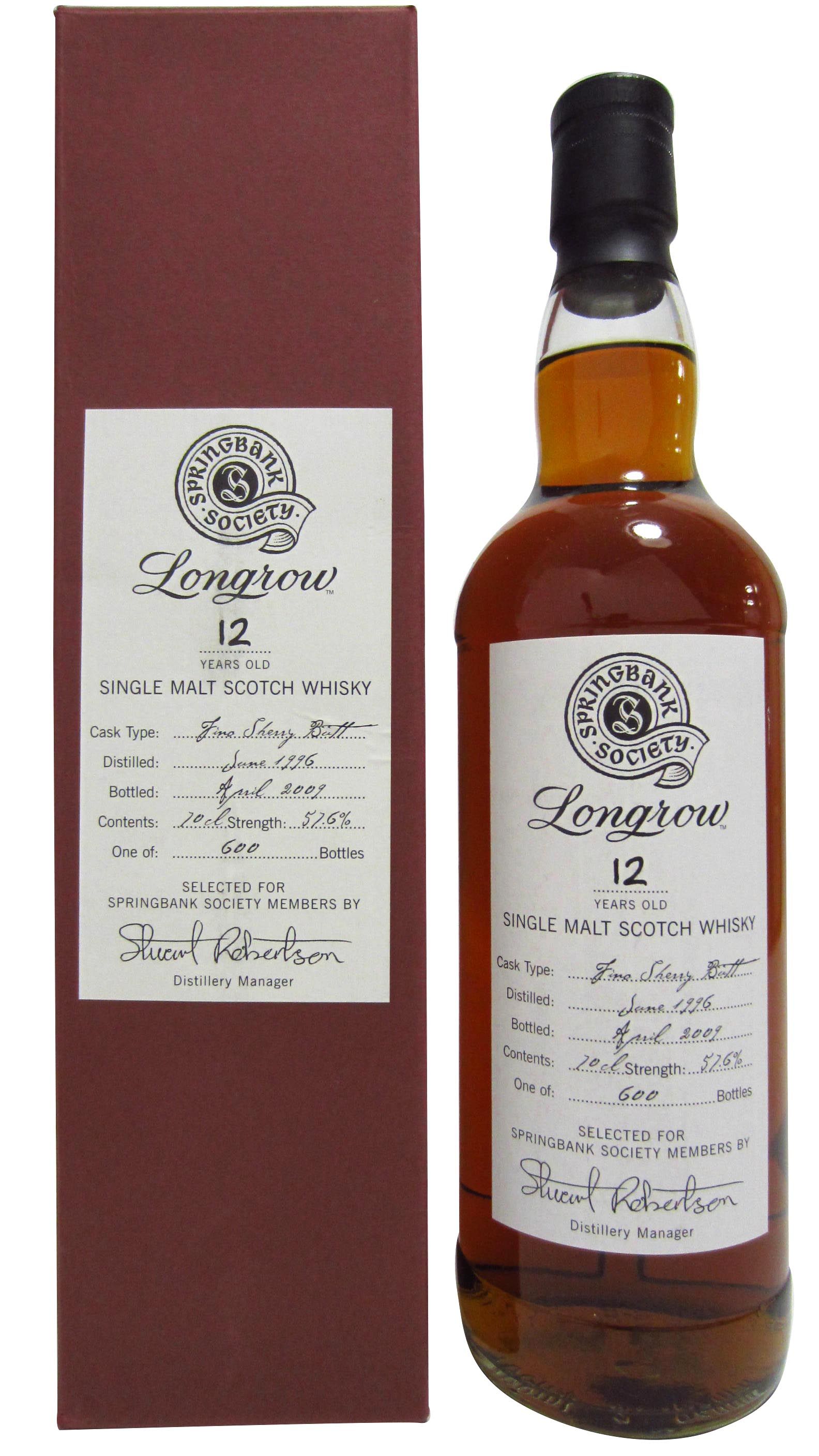 Longrow Stuart Robertson Society Bottling Campbeltown Single Malt Scotch Whisky