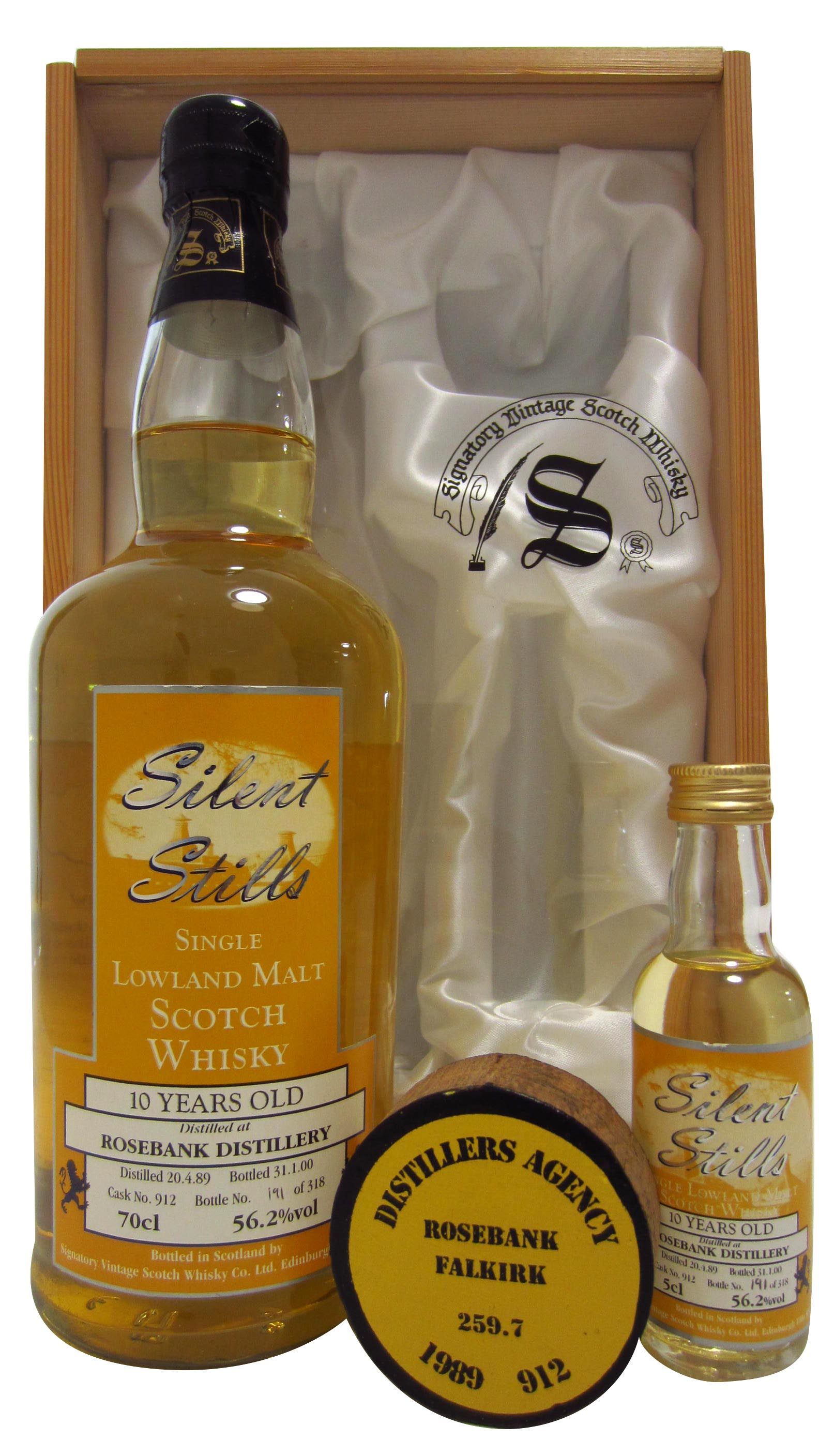Rosebank (silent) Signatory Vintage Silent Stills Single Malt Scotch Whisky