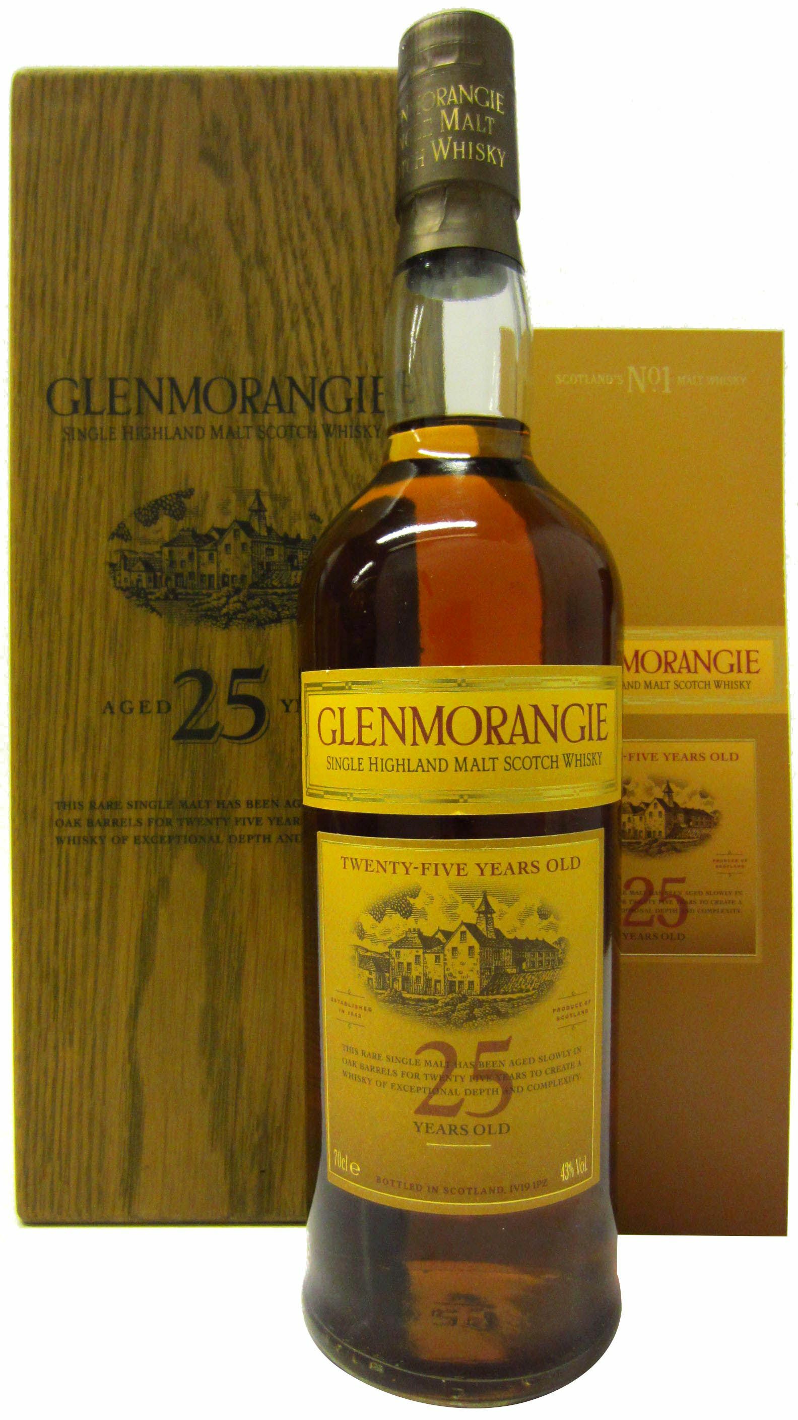 Glenmorangie - 25 year old Single Highland Malt Scotch Whisky 70cl