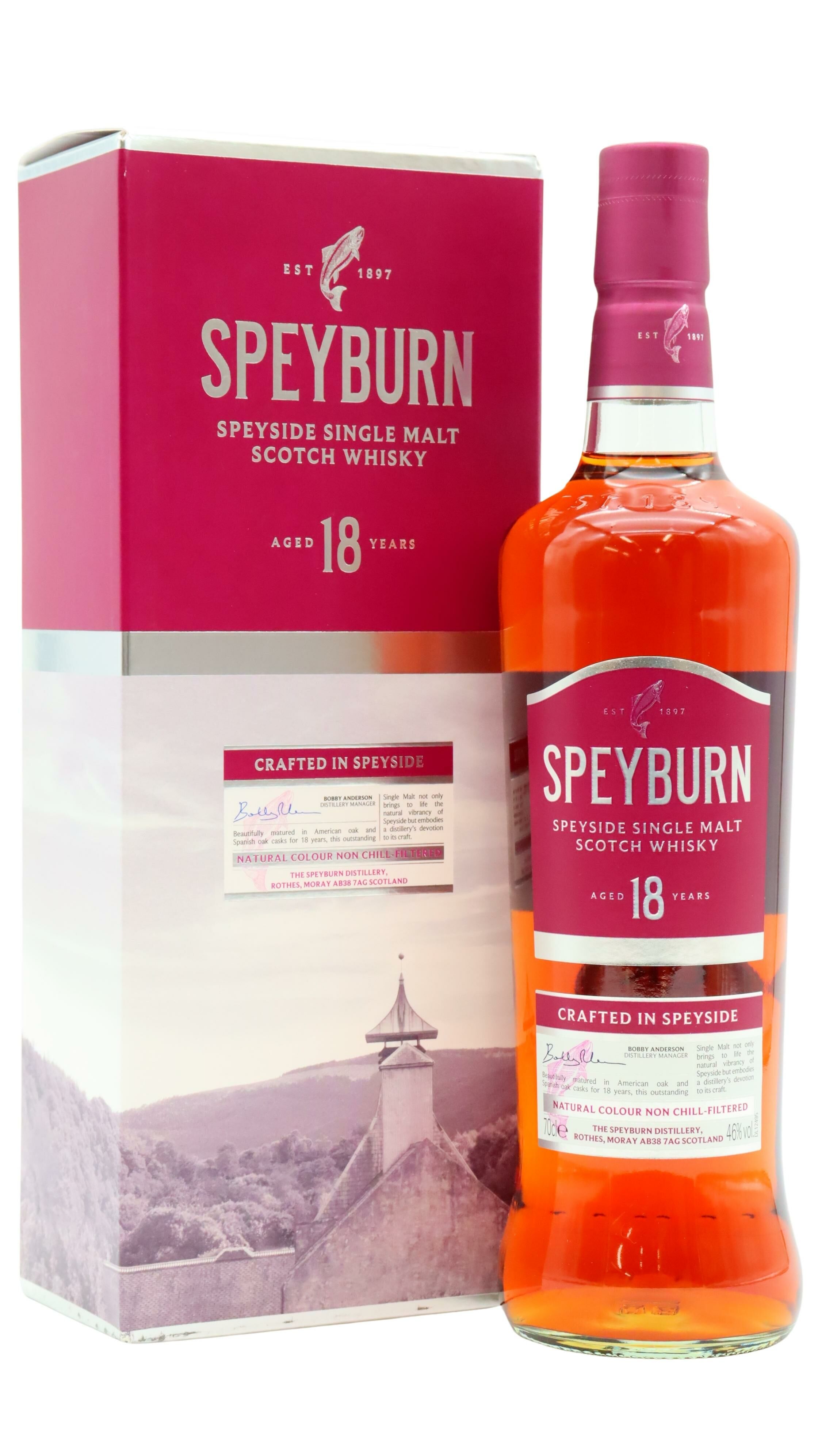 Speyburn - Speyside Single Malt Scotch 18 year old Whisky 70cl 46