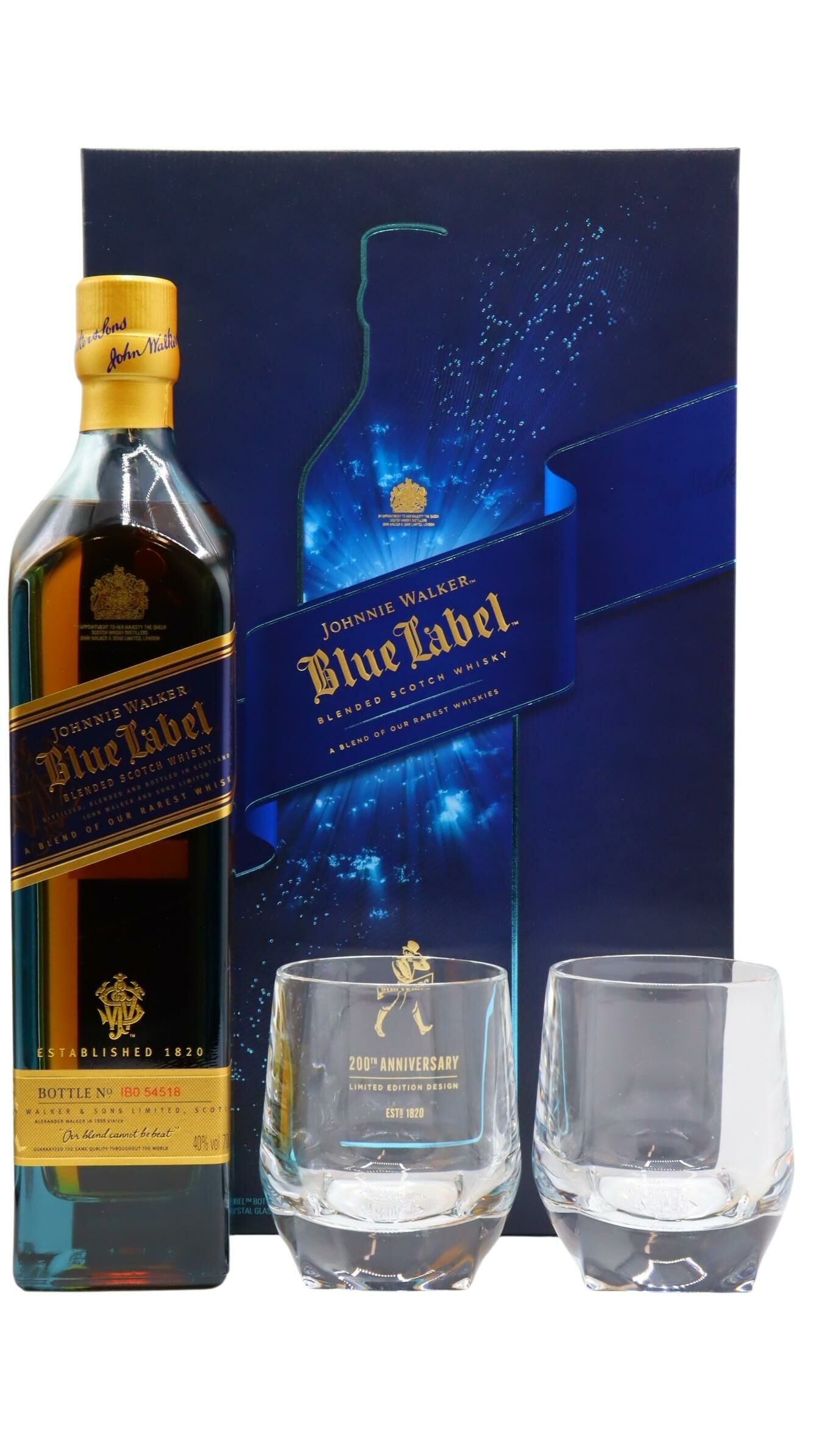 Johnnie Walker Blue Label 200ml 2本セット Johnnie Walker - Blue Label - 200th Anniversary Whisky Glass