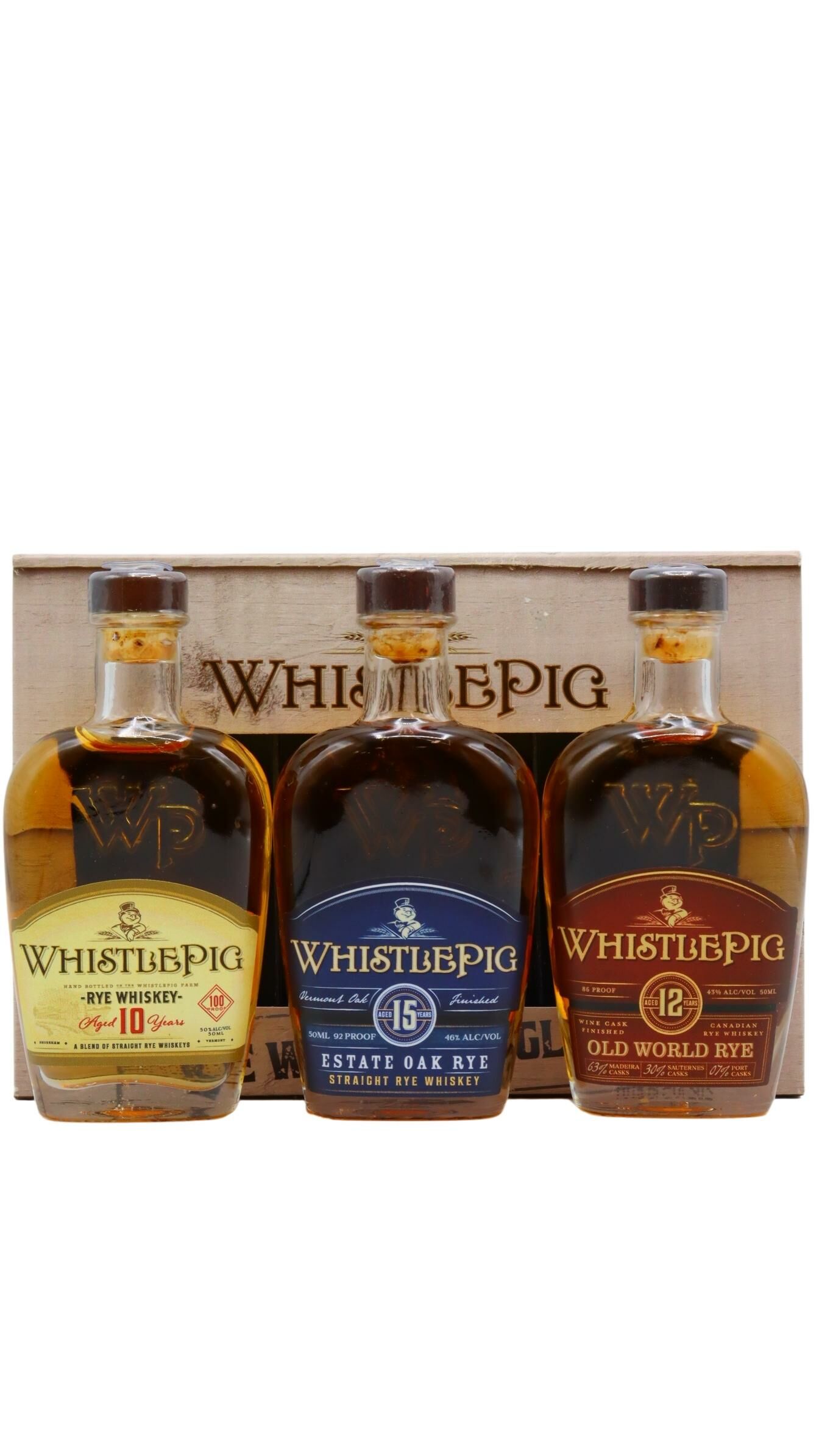 WhistlePig - Rye Piglets Whiskey 5cl x 3 40% ABV Miniature Gift