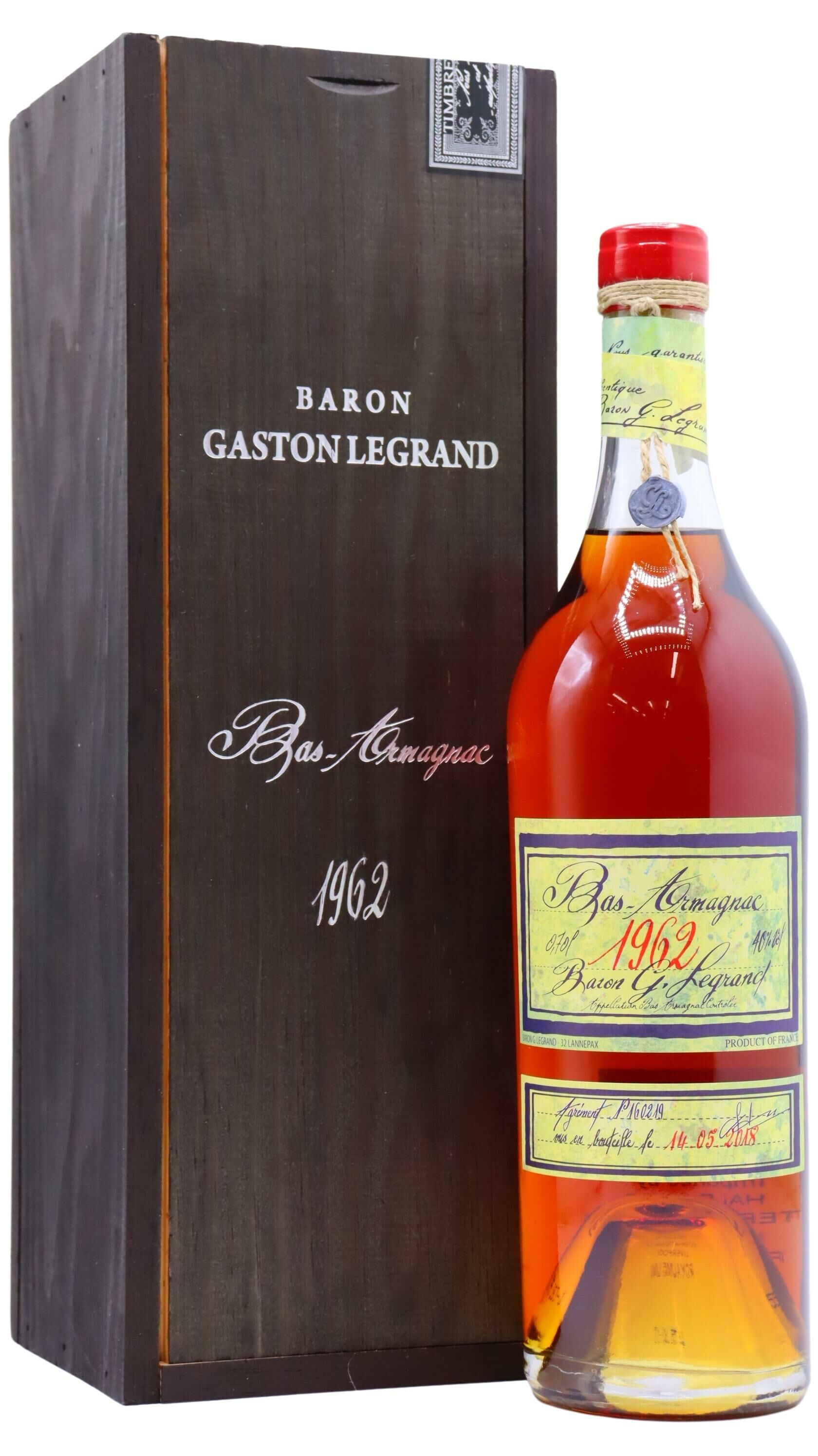 Baron Gaston Legrand - Vintage 1962 Armagnac 70cl 40% ABV | Hard