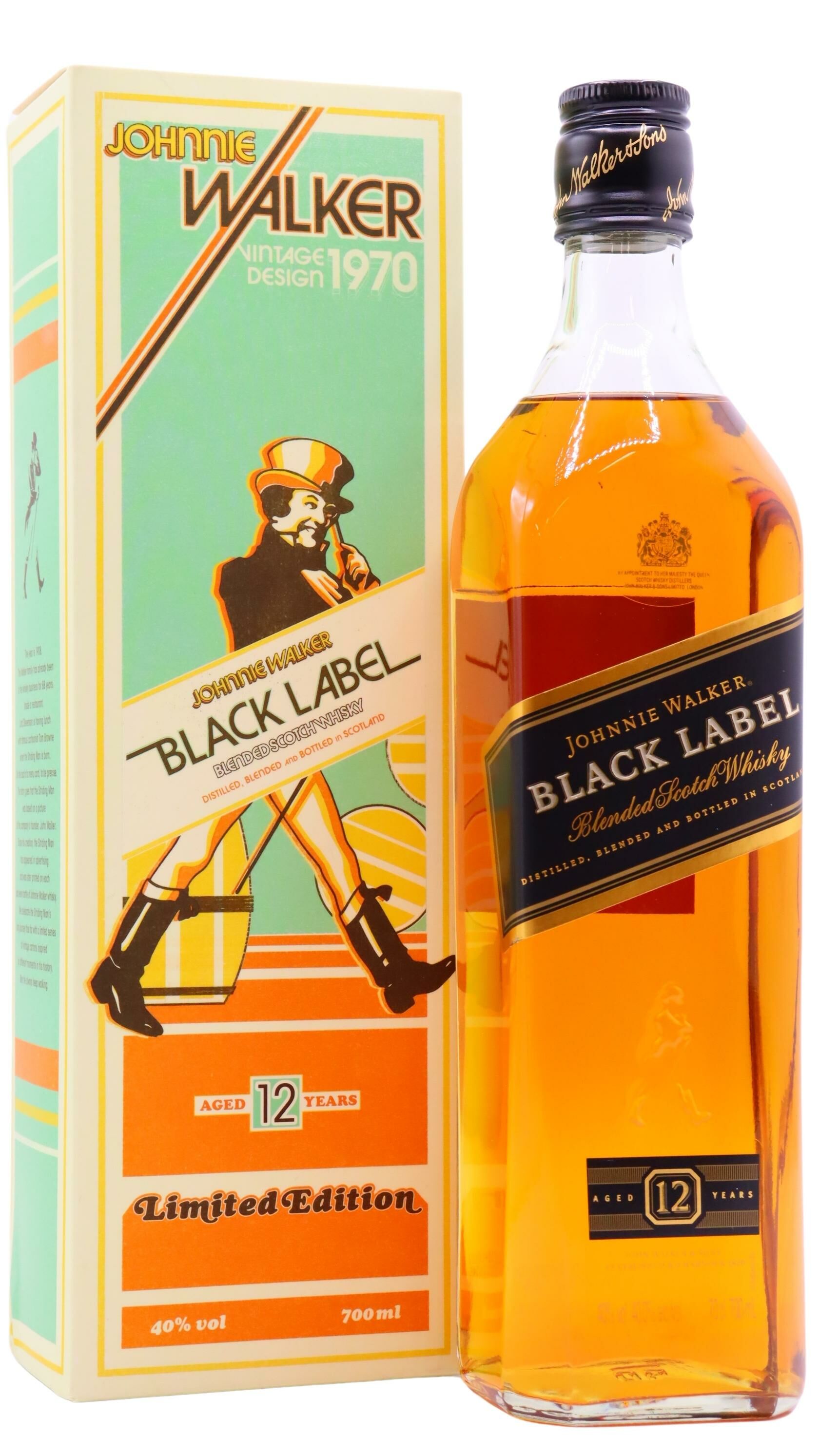 Johnnie Walker - Black Label - 1970 Vintage Design Whisky 70cl 40