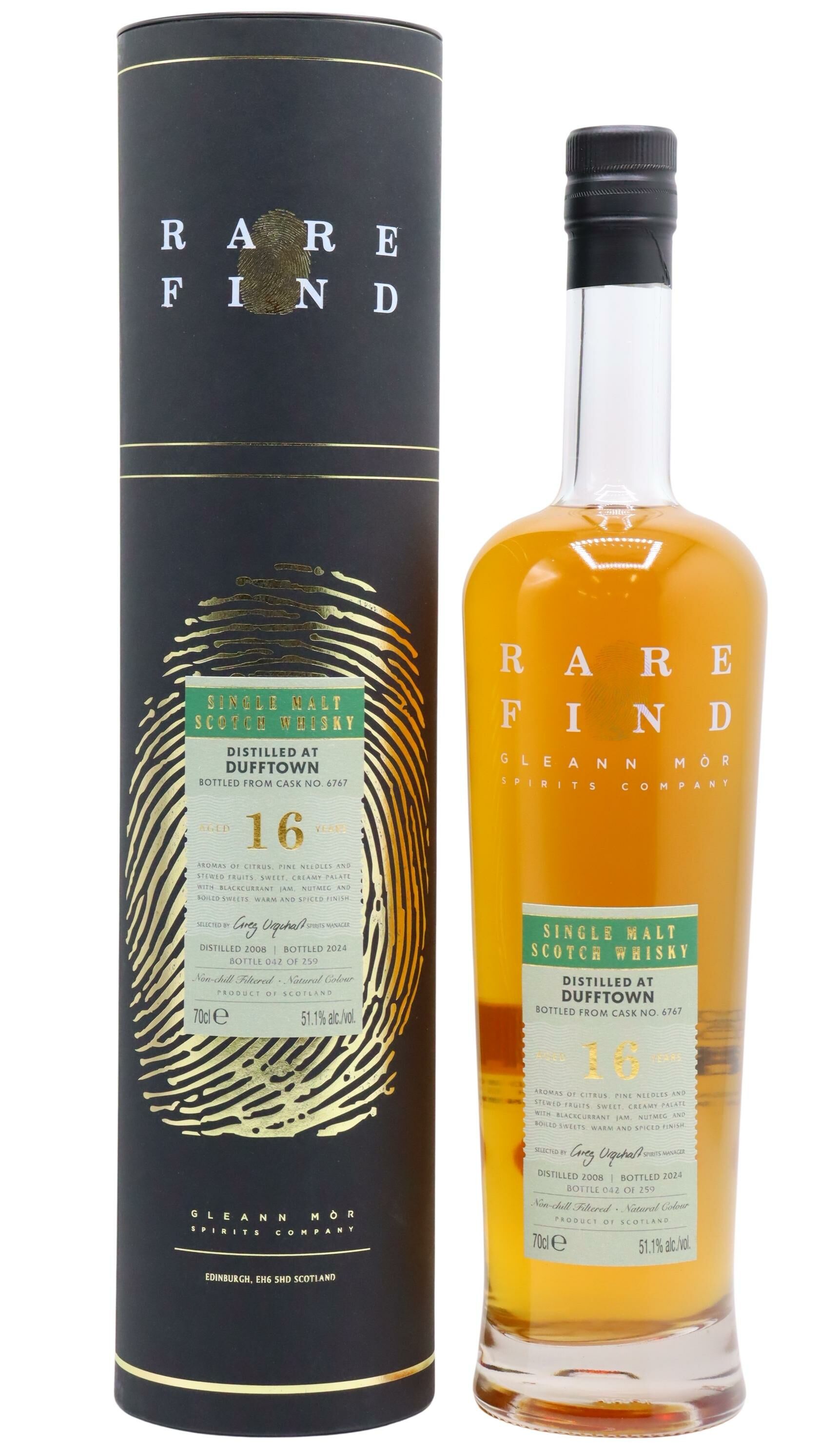 Dufftown - 16 year old Gleann Mor Rare Find Single Cask #6767 2008