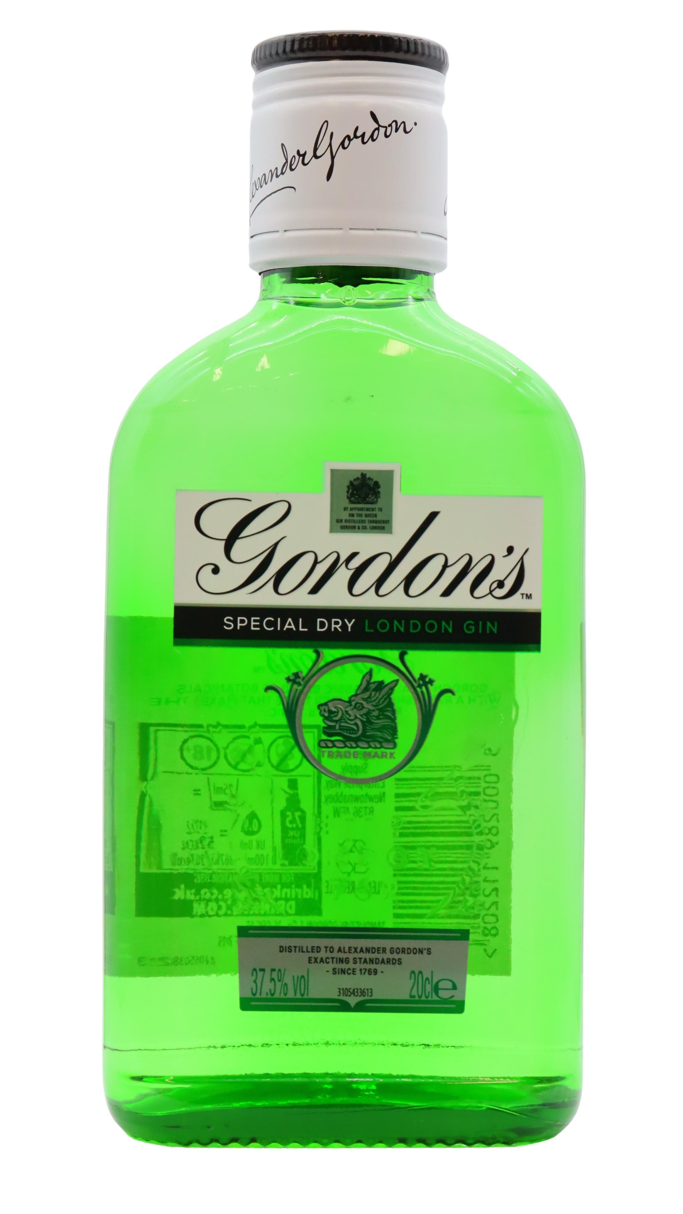 GORDONS DRY GIN パブミラー Gordons - London Dry Gin 20cl 37.5% ABV (20cl) | Hard To Find