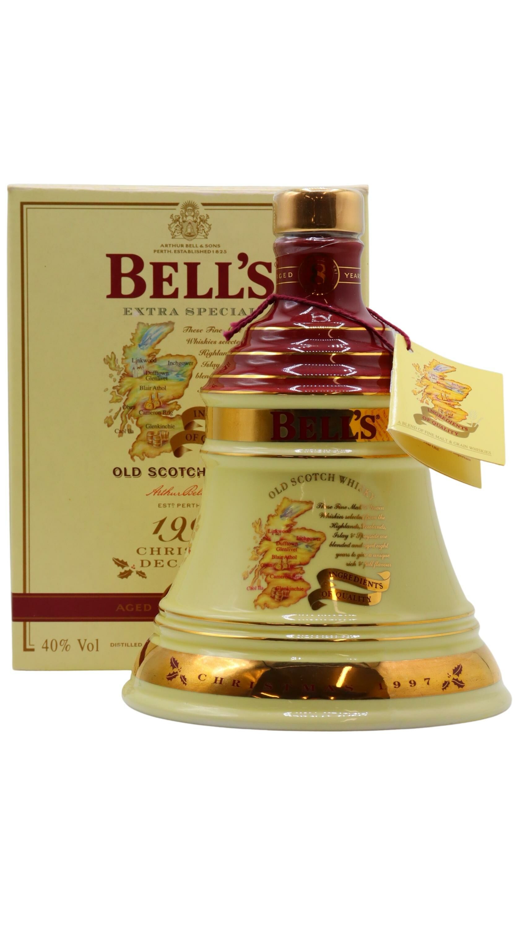 Bell's - Decanter Christmas 1997 8 year old Whisky 70cl 40% ABV