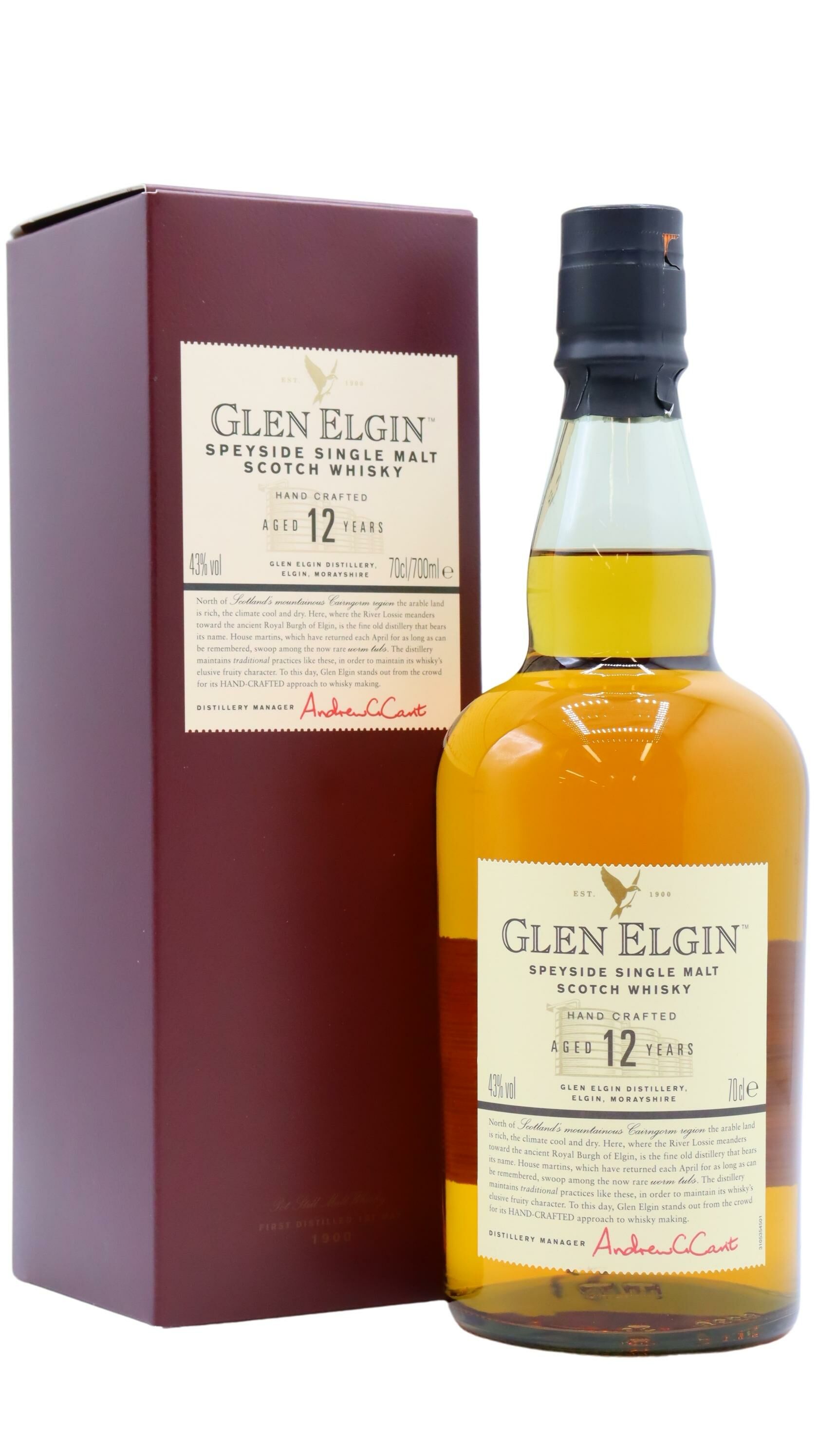 Glen Elgin - 12 year old Speyside Single Malt Scotch Whisky 70cl
