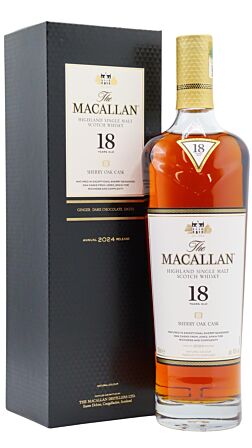 The Macallan - 2024 Release Sherry Oak Highland Single Malt Scotch 18 year old Whisky