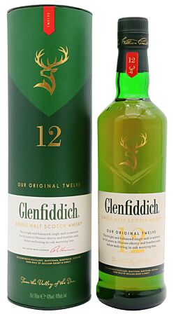 Glenfiddich - Speyside Single Malt Scotch 12 year old Whisky (Old Bottling)
