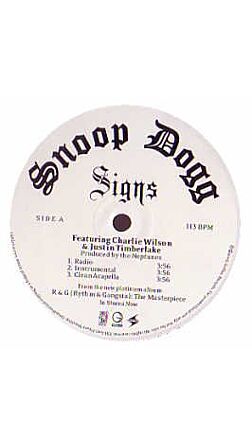 Snoop Dogg - Signs Ft Justin Timberlake 12" Vinyl