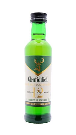 Glenfiddich - Single Malt Scotch 12 year old Whisky Miniature