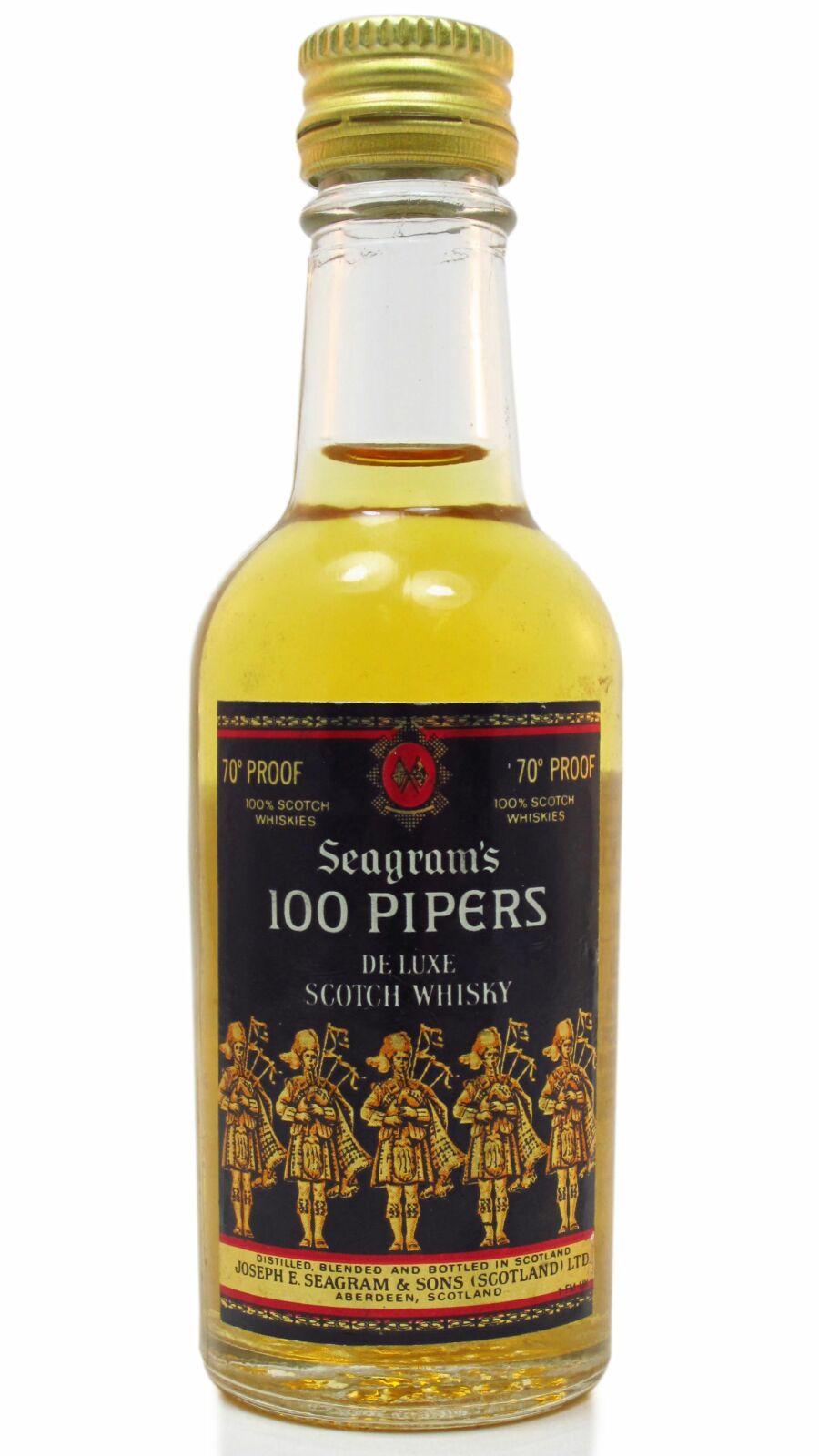 Seagram's - 100 Pipers Whisky Miniature 5cl 40% ABV | Hard