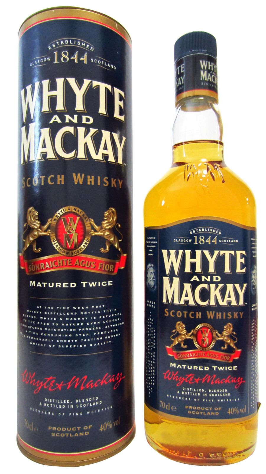 Whyte & Mackay - Matured Twice Scotch Whisky 70cl 40% ABV | Hard