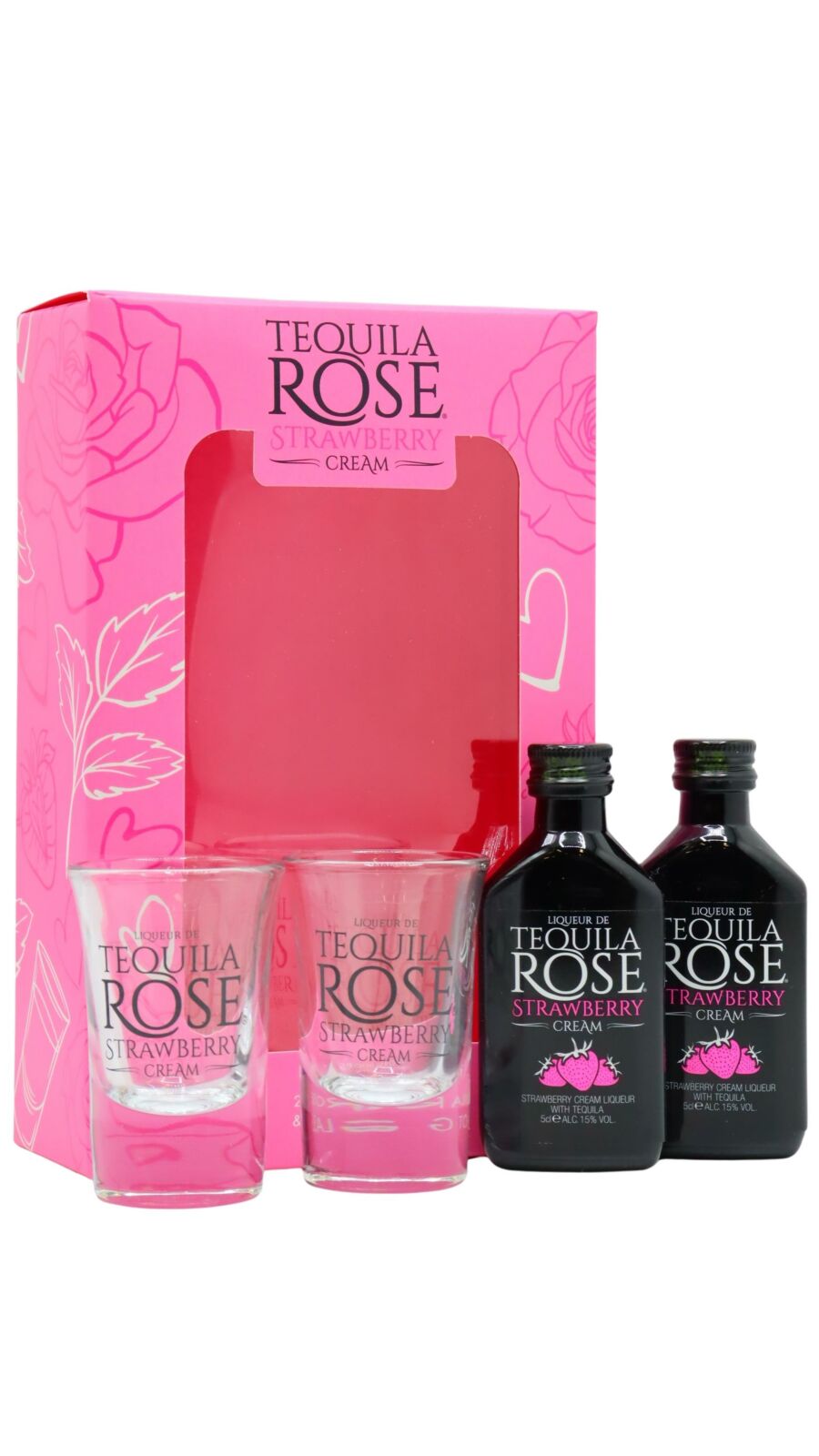 Tequila Rose - Strawberry Cream Liqueur 5cl x 2 15% ABV Miniatures