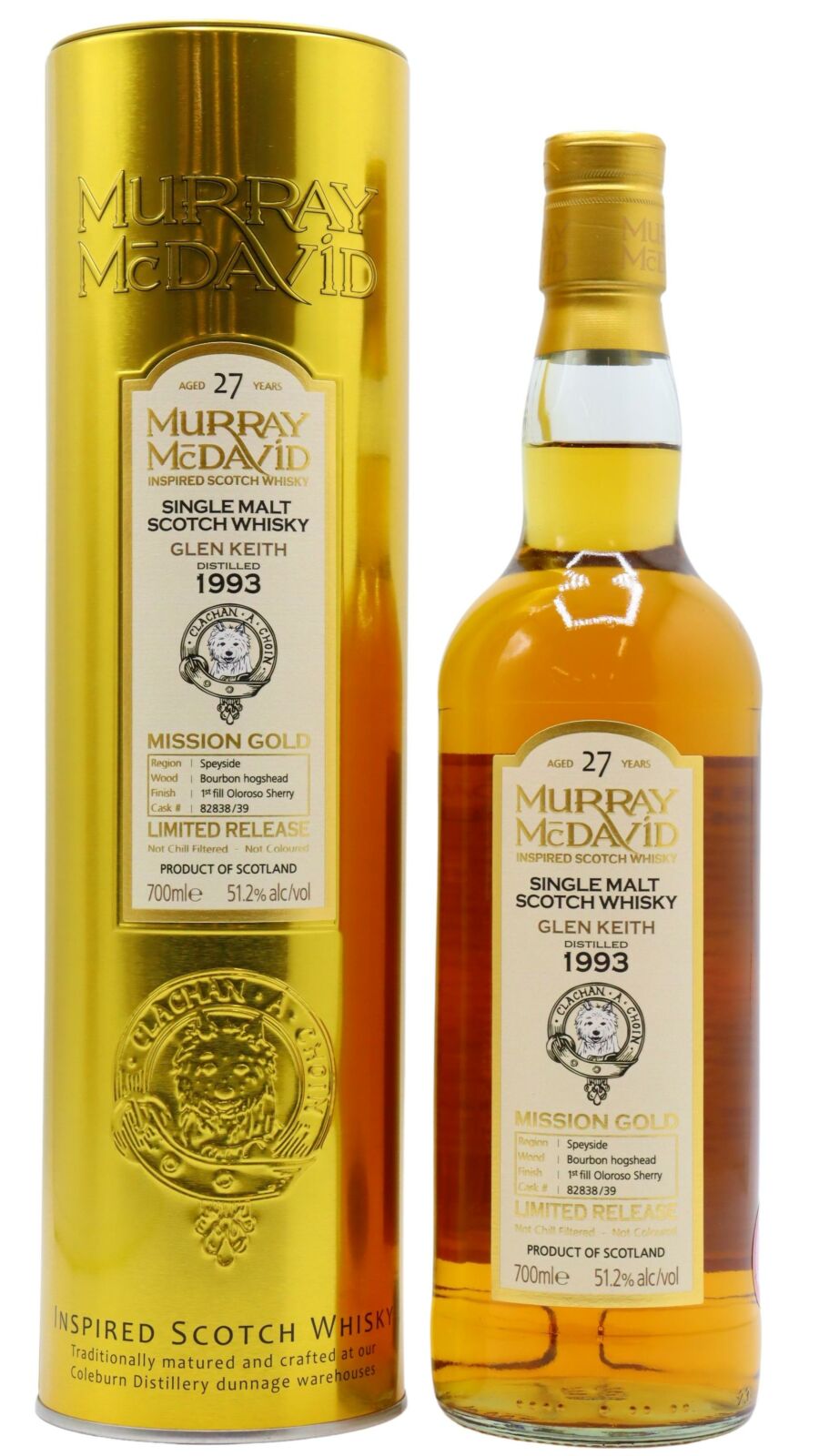 Glen Keith - Murray McDavid Mission Gold Series Single Malt Scotch
