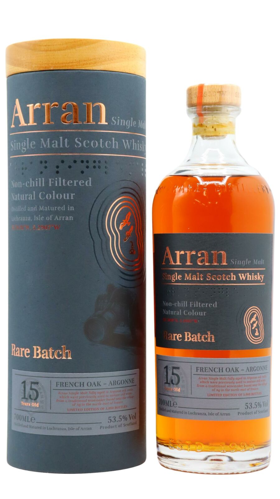Arran - Rare Batch French Oak Argonne Single Malt Scotch 15 year