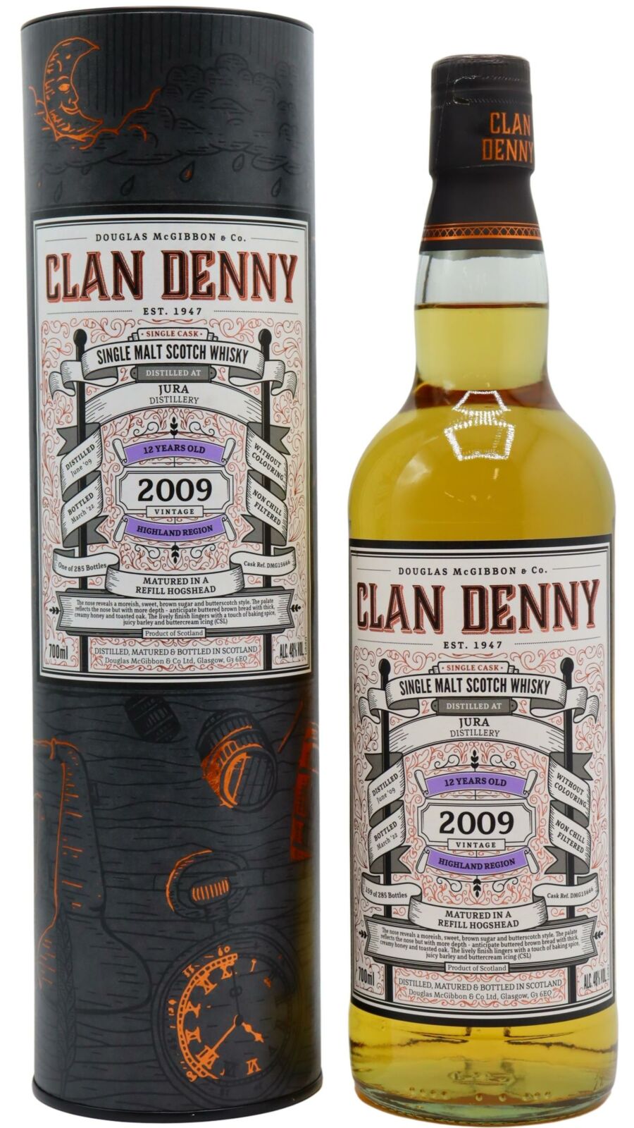 Jura - Clan Denny Single Cask #15666 2009 12 year old Whisky 70cl