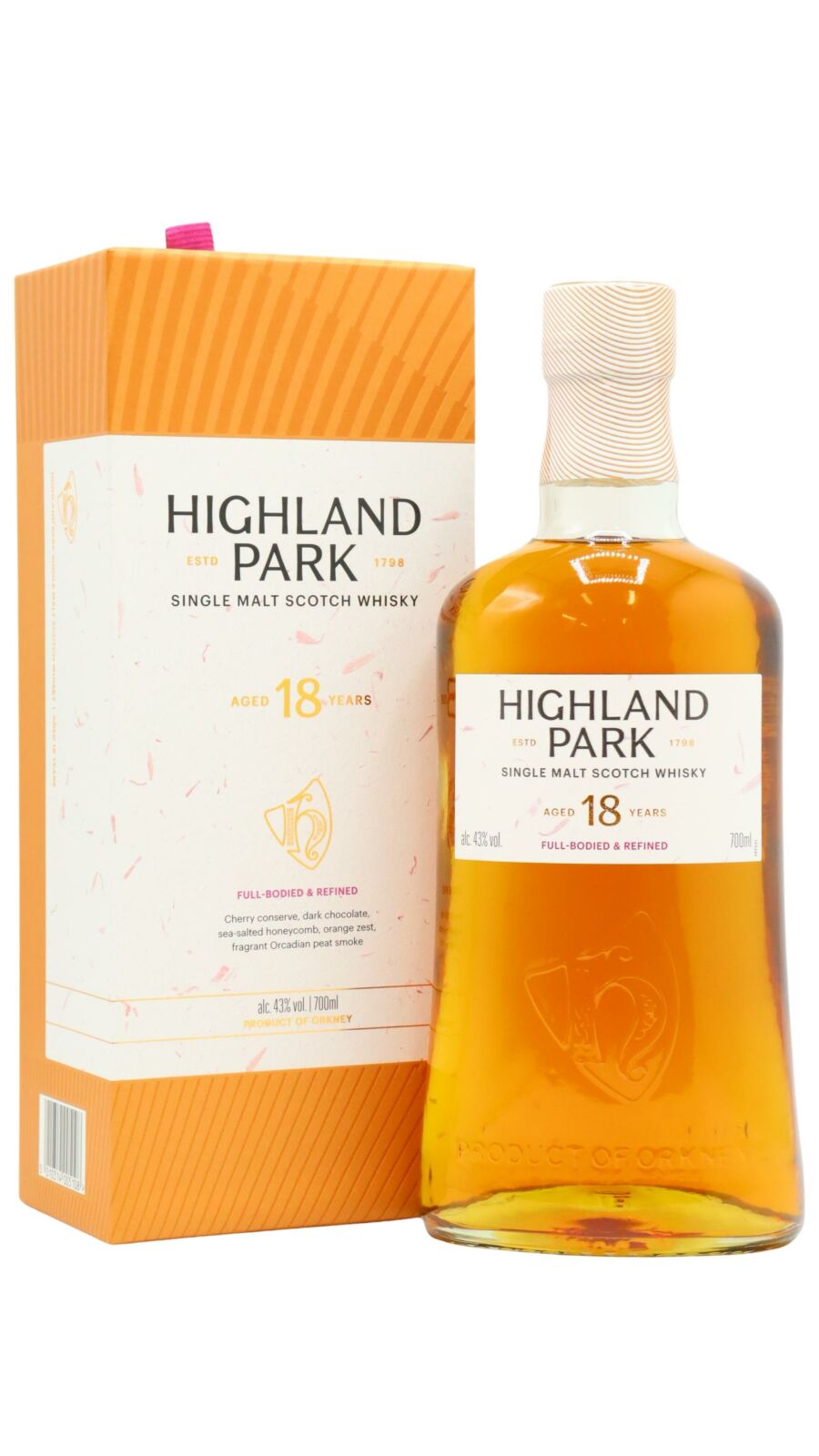 Highland Park - Single Malt Scotch 18 year old Whisky 70cl 43% ABV