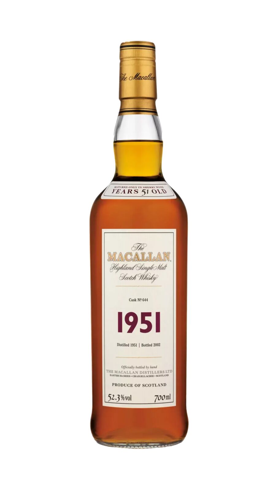 The Macallan - 51 year old Fine & Rare Single Cask #644 1951