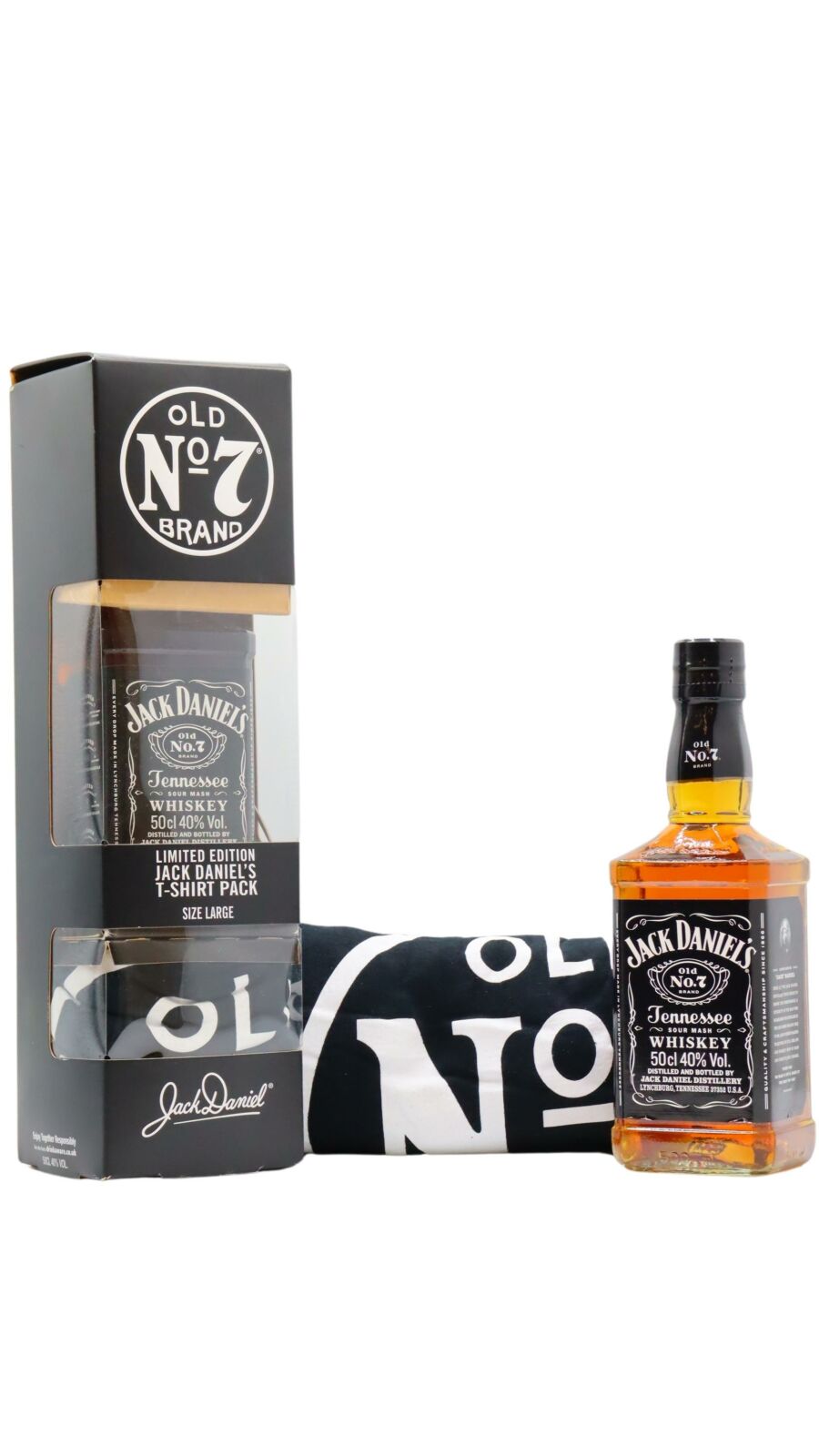 Jack Daniel's - Old No. 7 Tennessee Whiskey T-Shirt Gift Pack 50cl