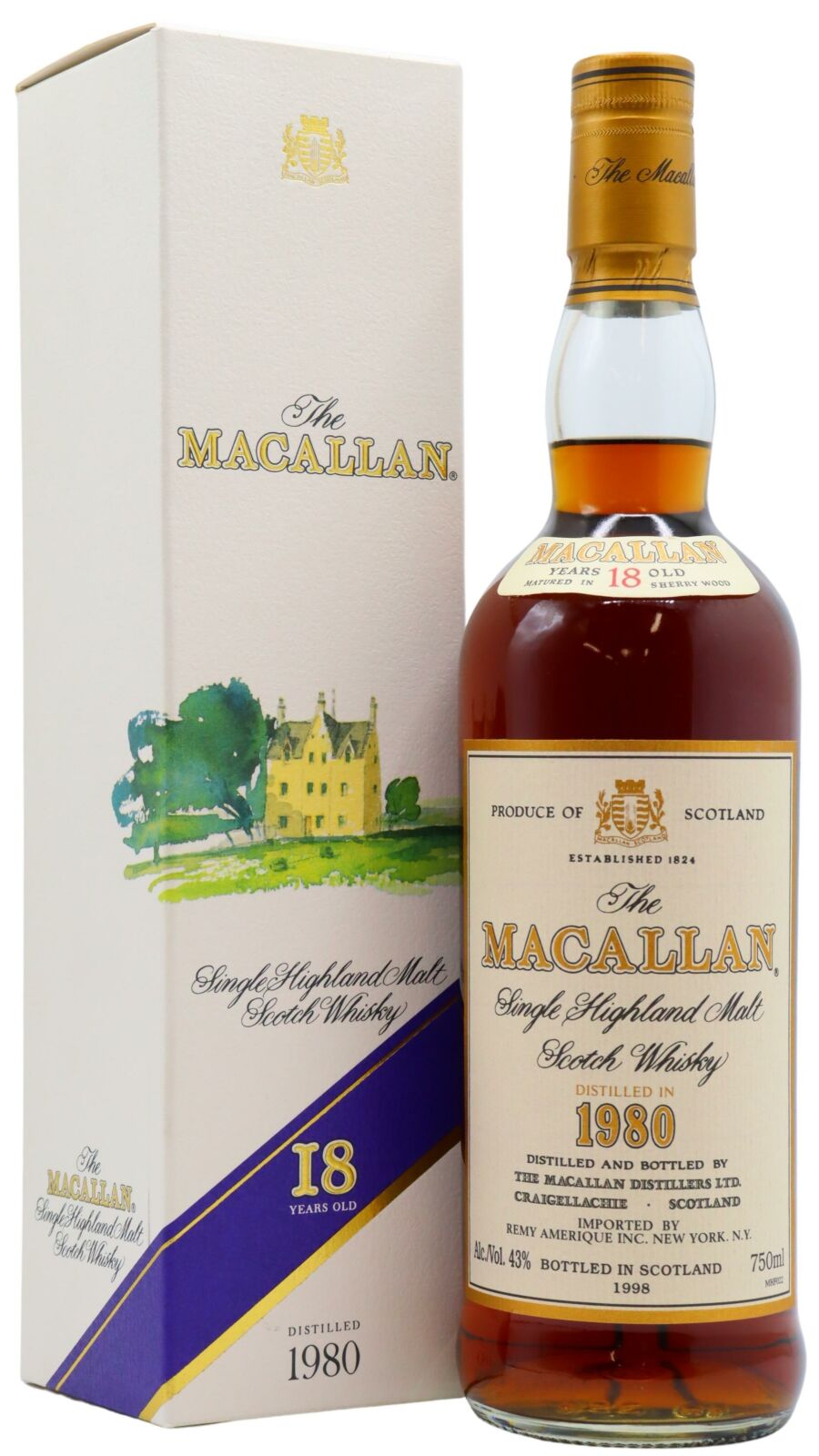 Macallan - Sherry Oak Highland Single Malt 1998 Release 1980