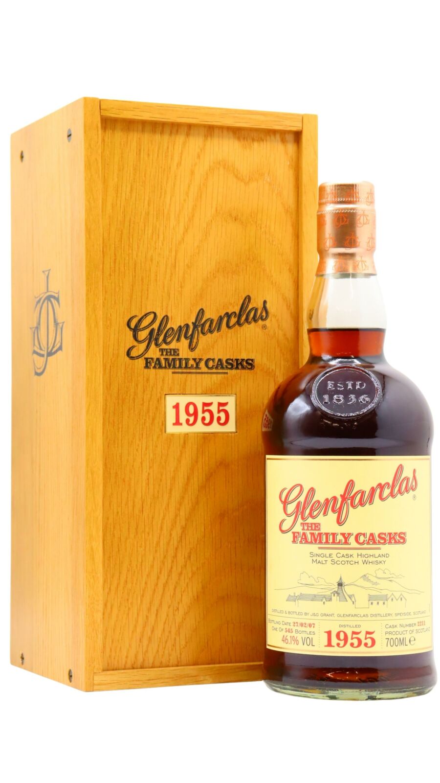 Glenfarclas - 52 year old The Family Casks #2211 1955 Whisky 70cl
