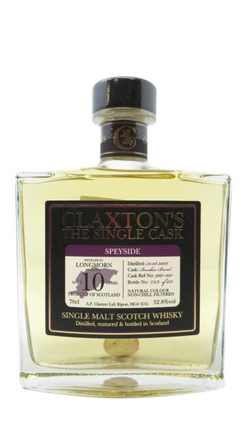 Longmorn - Claxton's Single Bourbon Cask 2008 10 year old Whisky