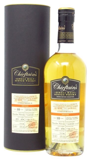 Strathisla - Chieftain's Single Malt Scotch 2008 10 year old Whisky
