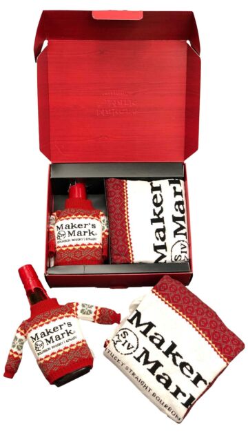 Maker's Mark - Kentucky Straight Bourbon Whiskey Christmas Jumper Gift Pack (Medium)