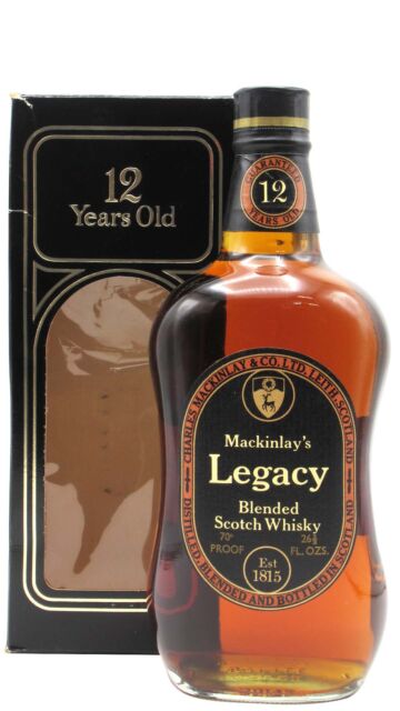Mackinlay's - Legacy Blended Scotch 12 year old Whisky (1970's Bottling)